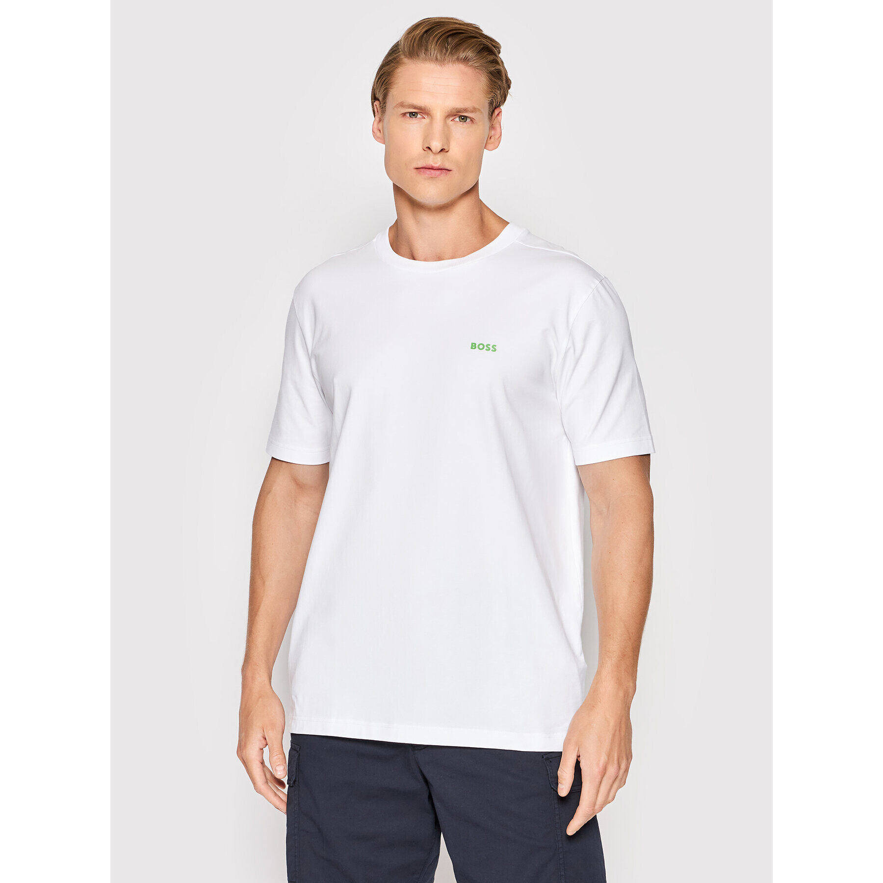 Boss Тишърт 50469057 Бял Regular Fit - Pepit.bg