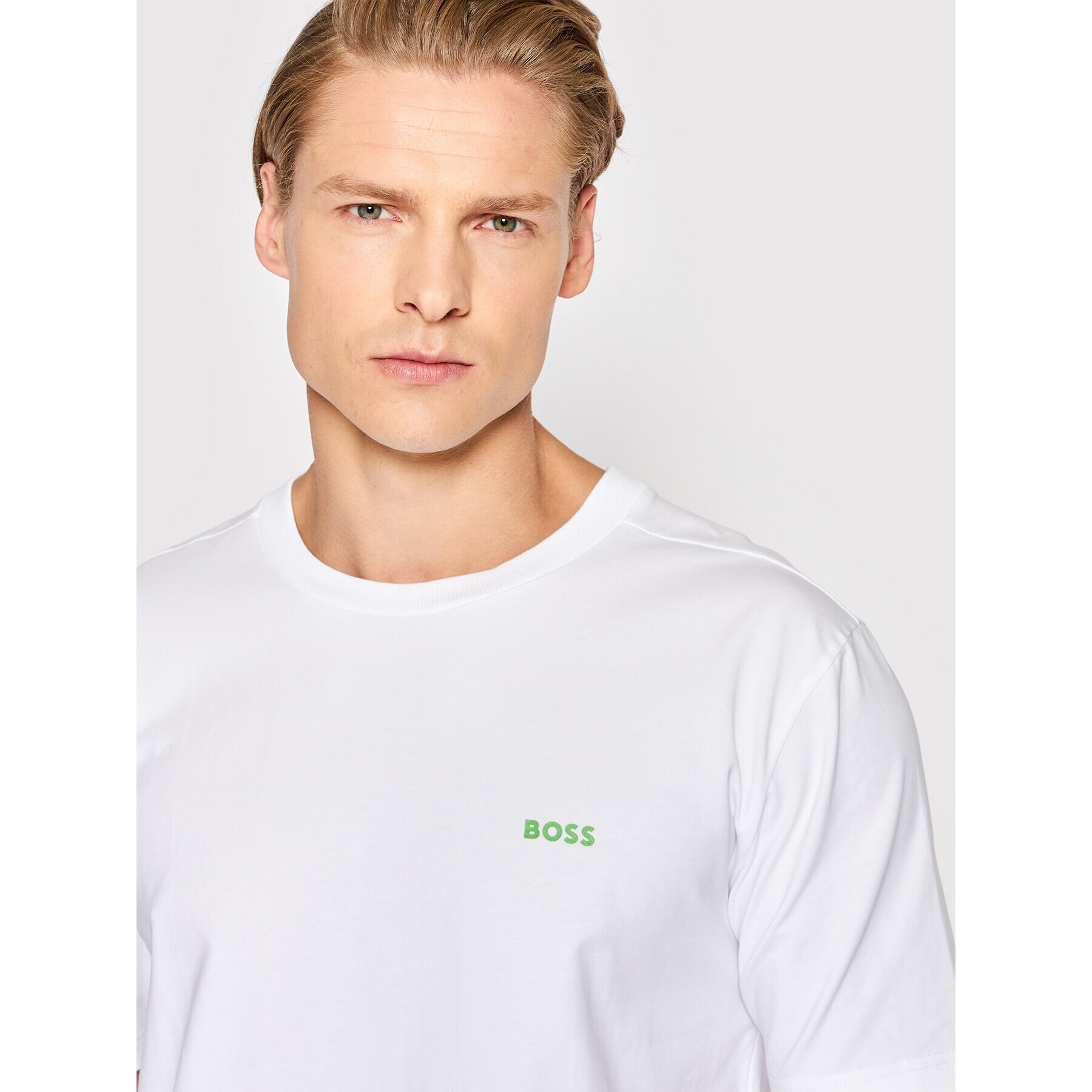 Boss Тишърт 50469057 Бял Regular Fit - Pepit.bg