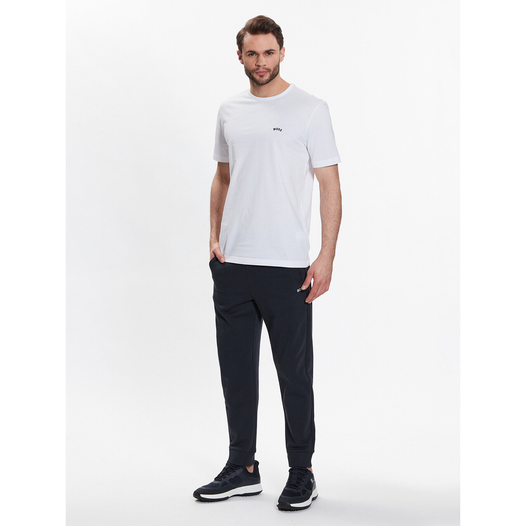 Boss Тишърт 50469062 Бял Regular Fit - Pepit.bg