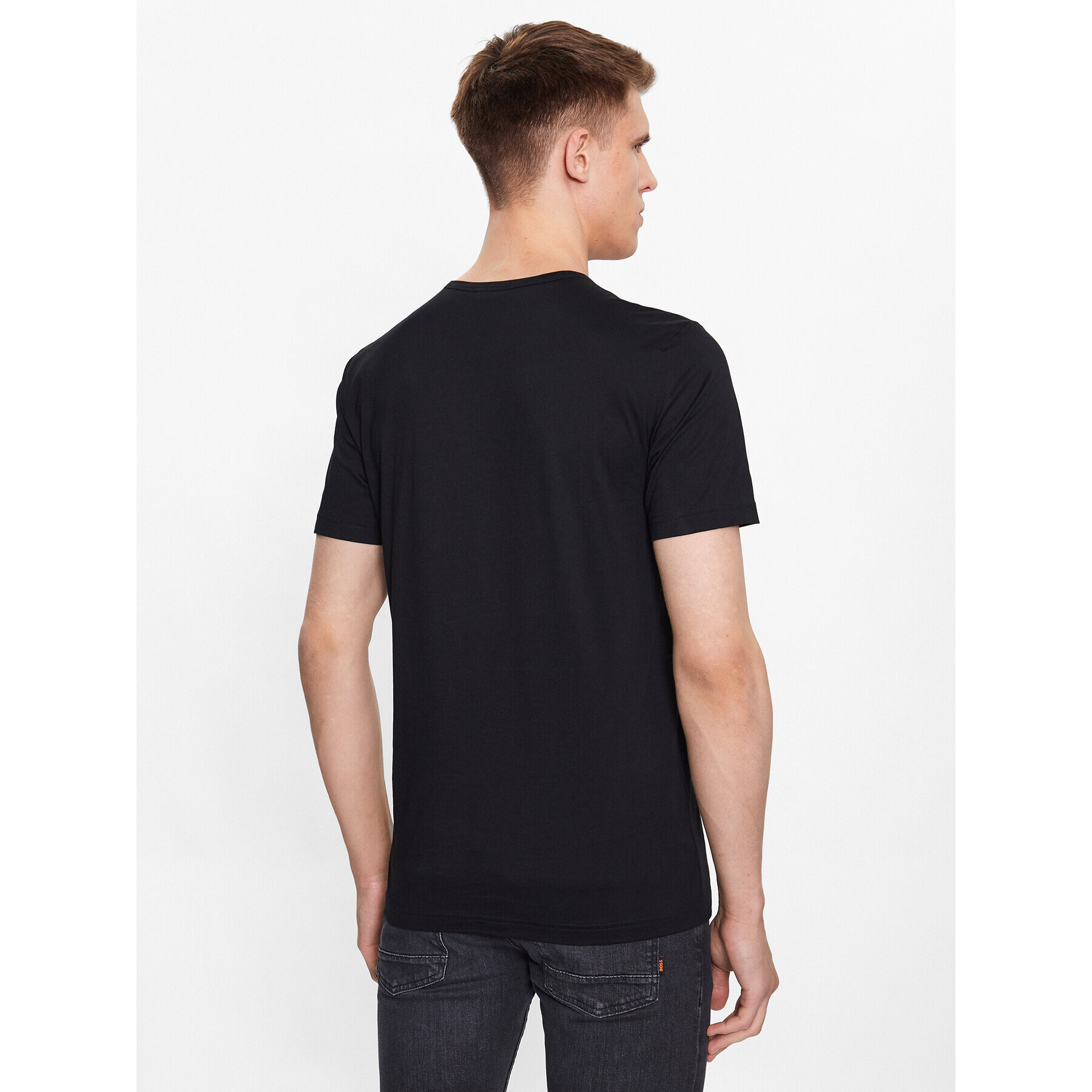 Boss Тишърт 50469062 Черен Regular Fit - Pepit.bg