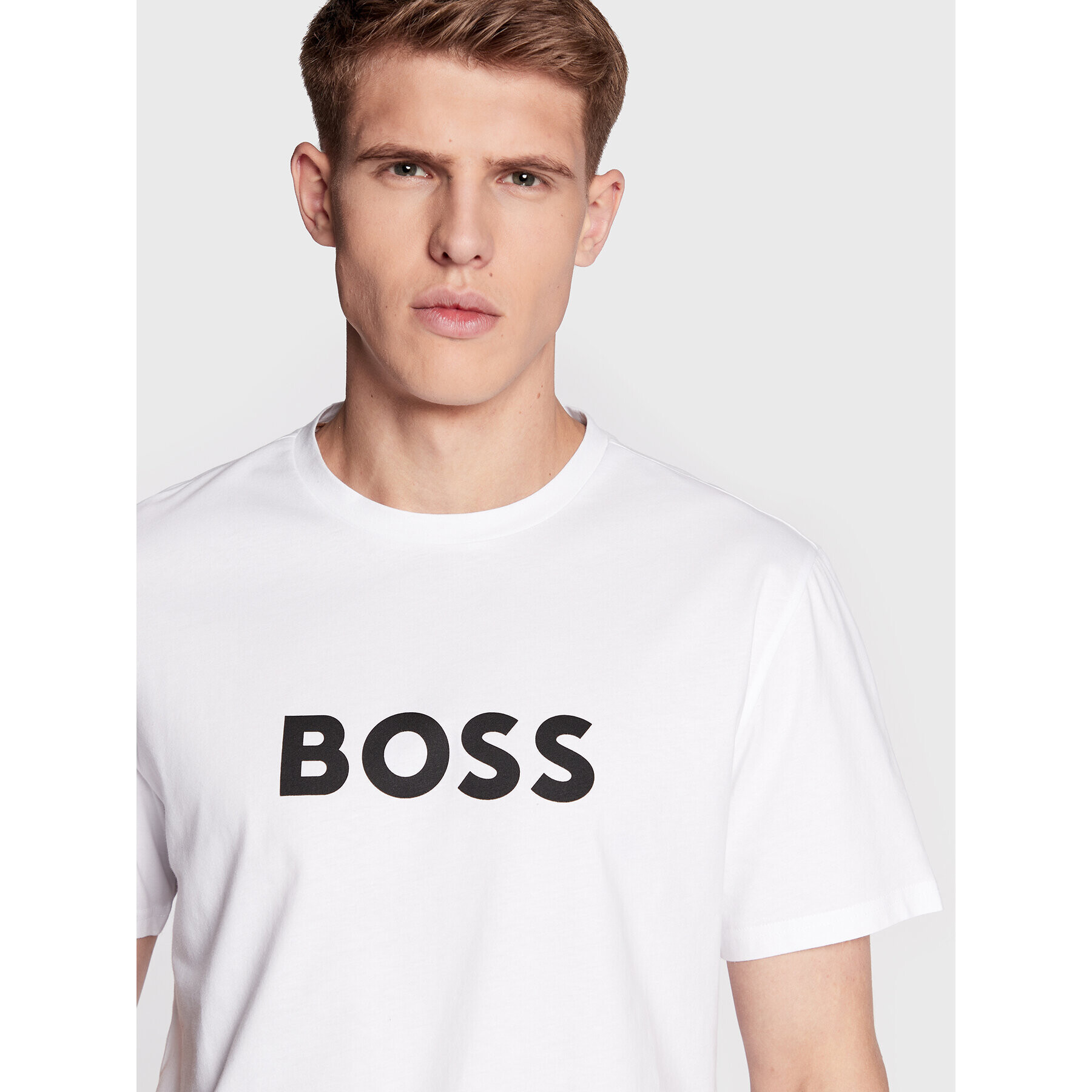 Boss Тишърт 50469289 Бял Relaxed Fit - Pepit.bg