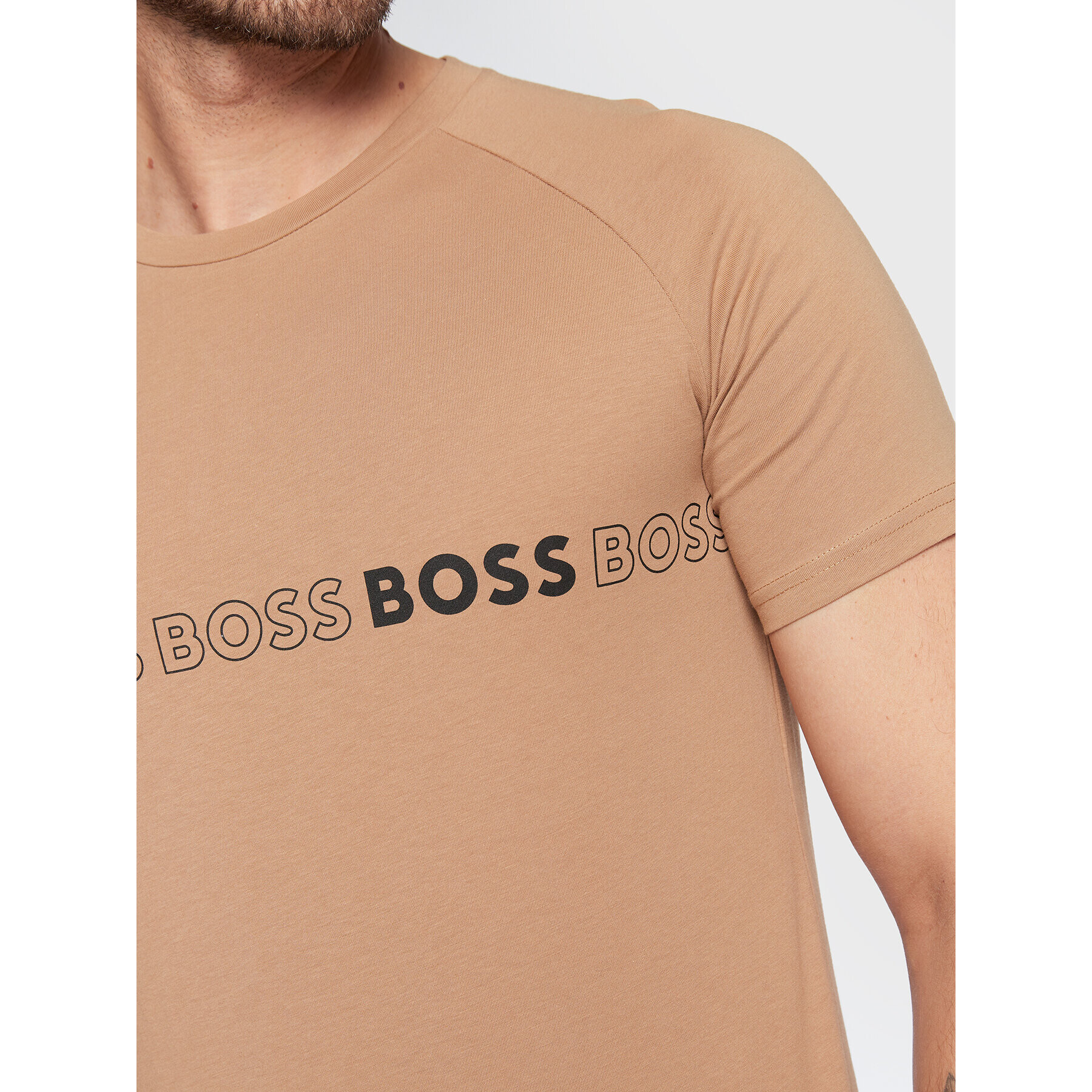 Boss Тишърт 50469290 Бежов Slim Fit - Pepit.bg