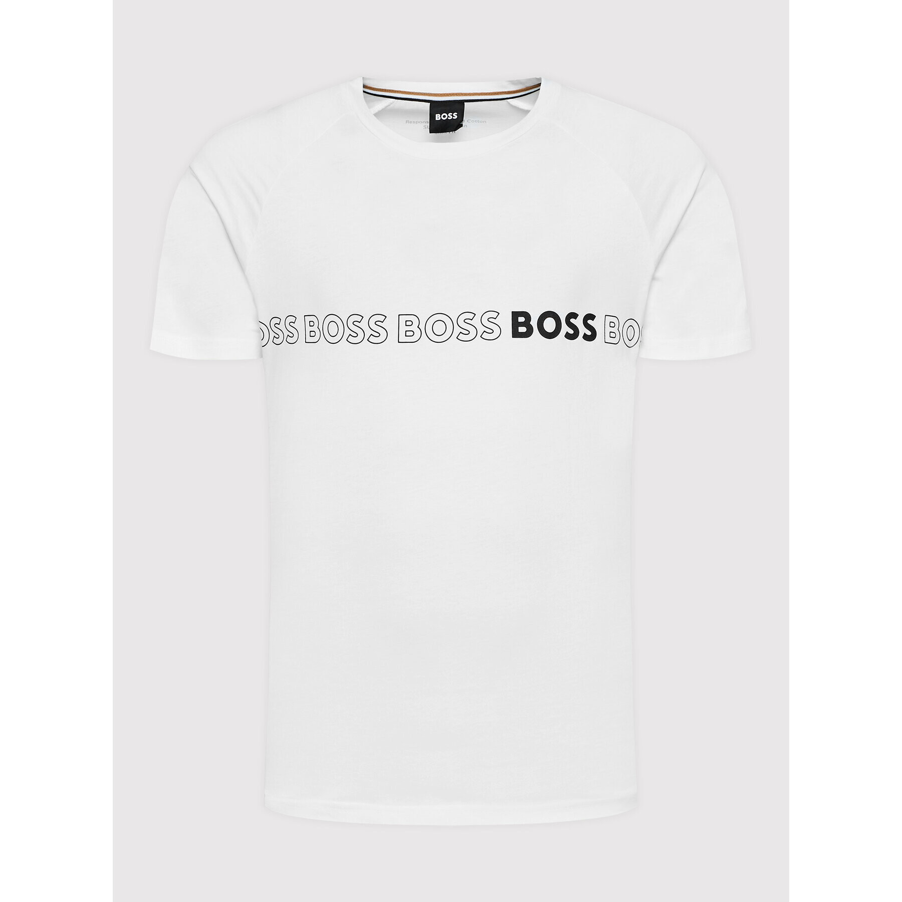 Boss Тишърт 50469290 Бял Slim Fit - Pepit.bg