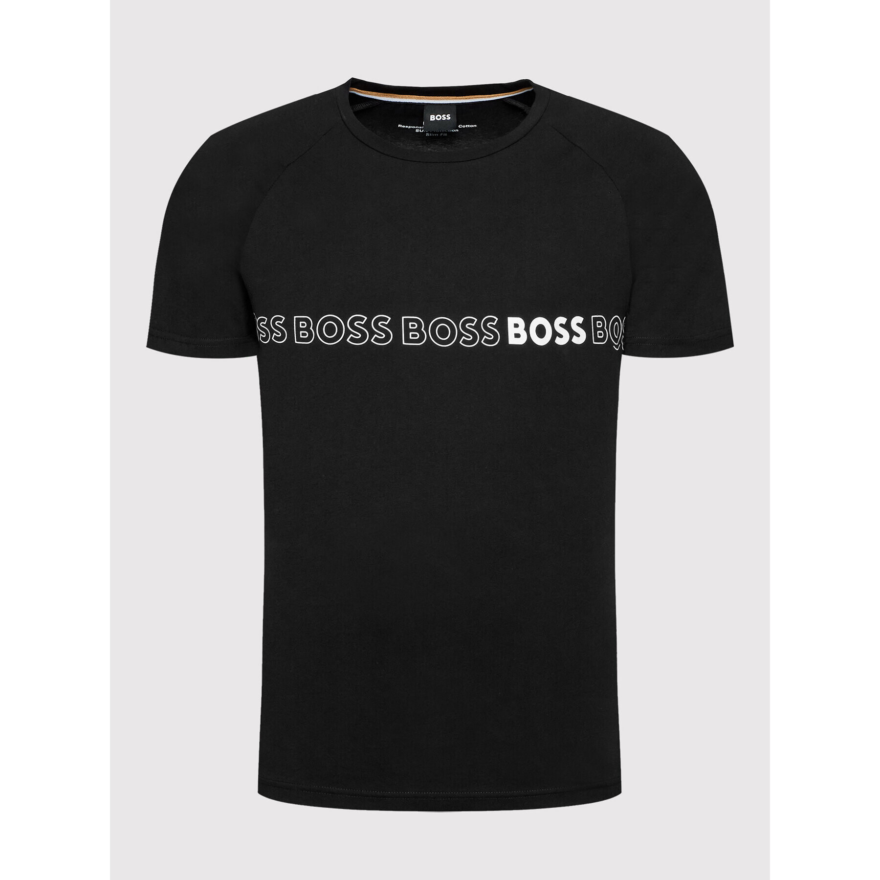 Boss Тишърт 50469290 Черен Slim Fit - Pepit.bg