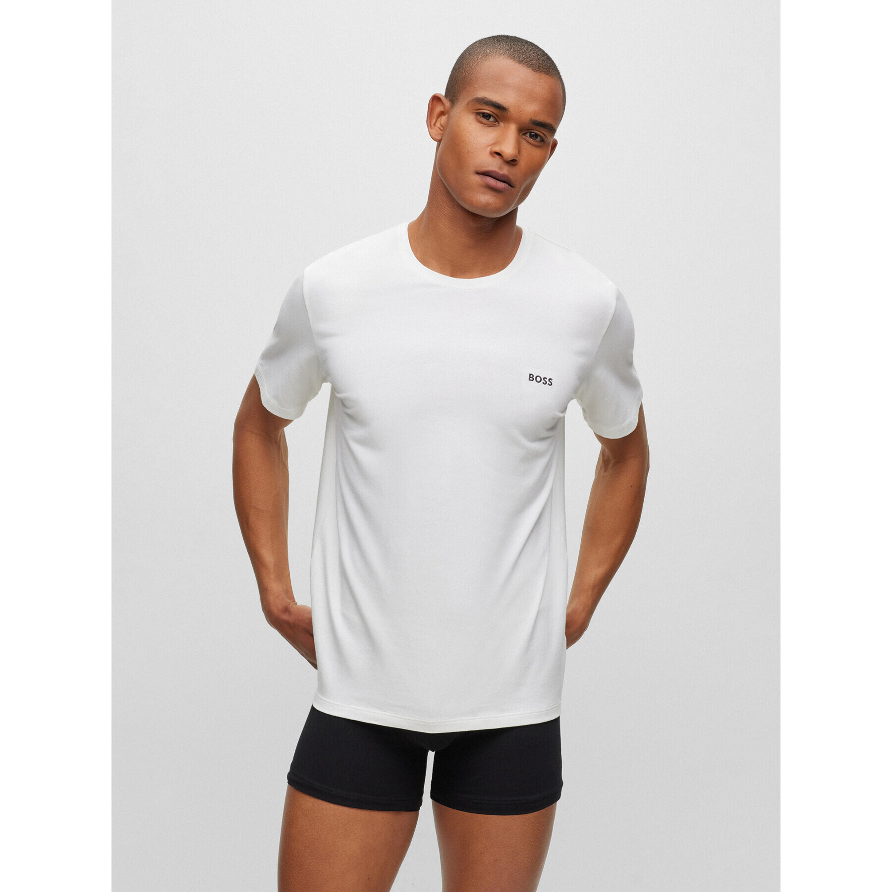 Boss Тишърт 50469605 Бял Regular Fit - Pepit.bg