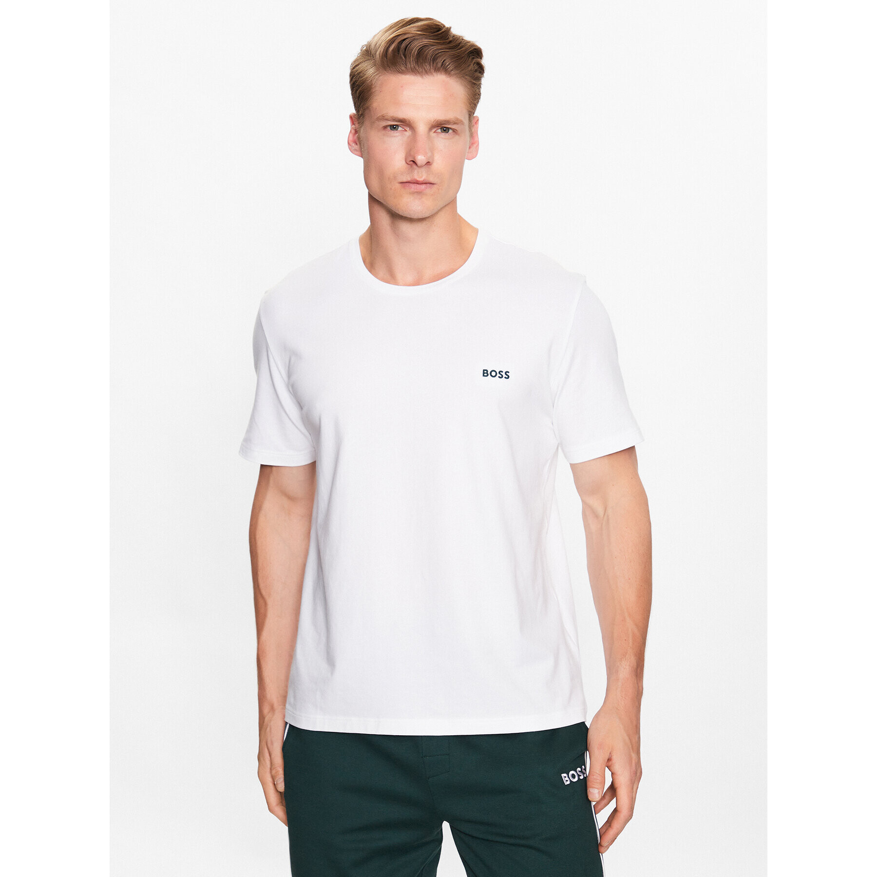 Boss Тишърт 50469605 Бял Regular Fit - Pepit.bg