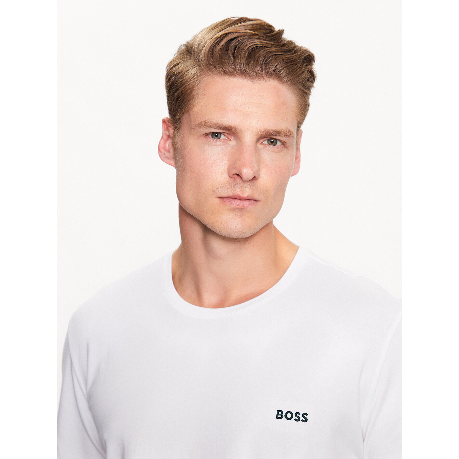 Boss Тишърт 50469605 Бял Regular Fit - Pepit.bg