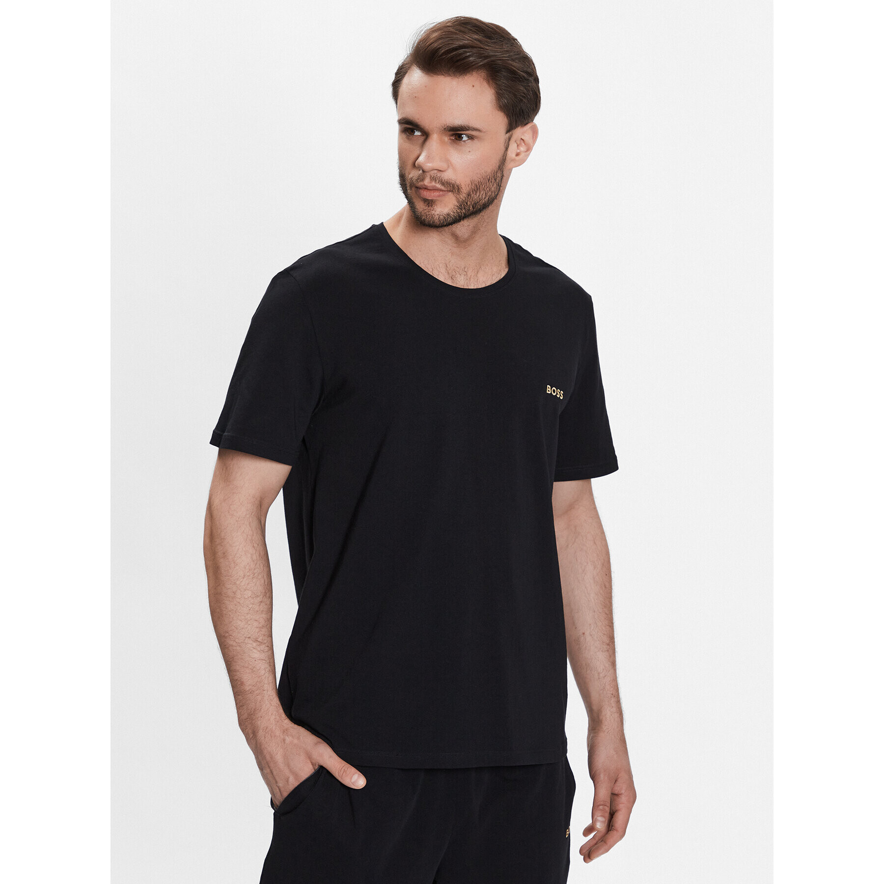 Boss Тишърт Mix&Match 50469605 Черен Regular Fit - Pepit.bg