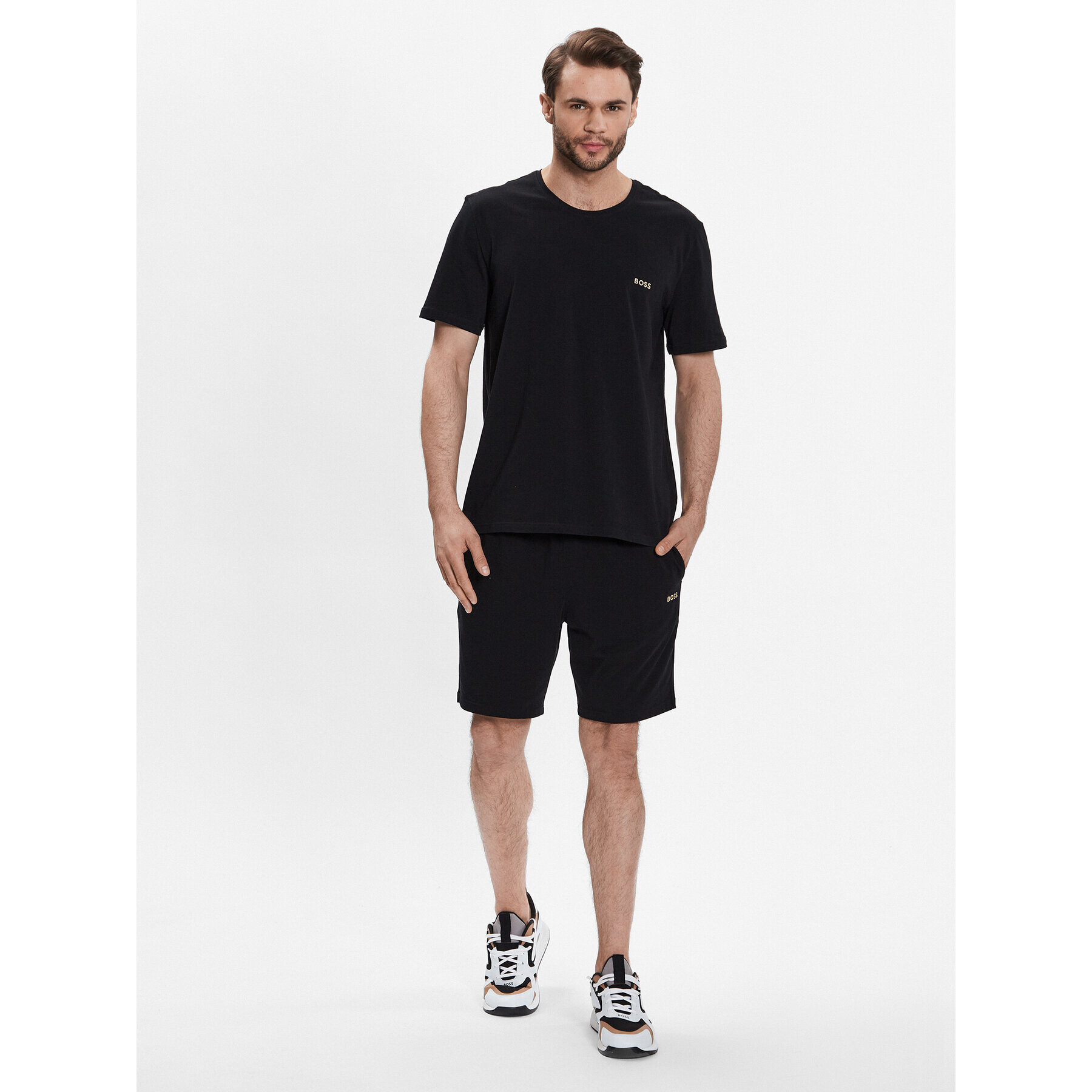 Boss Тишърт Mix&Match 50469605 Черен Regular Fit - Pepit.bg
