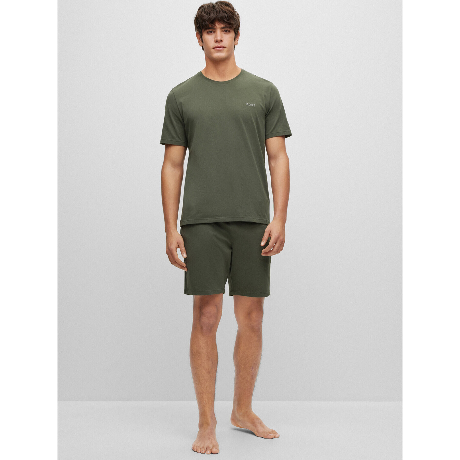 Boss Тишърт 50469605 Зелен Regular Fit - Pepit.bg