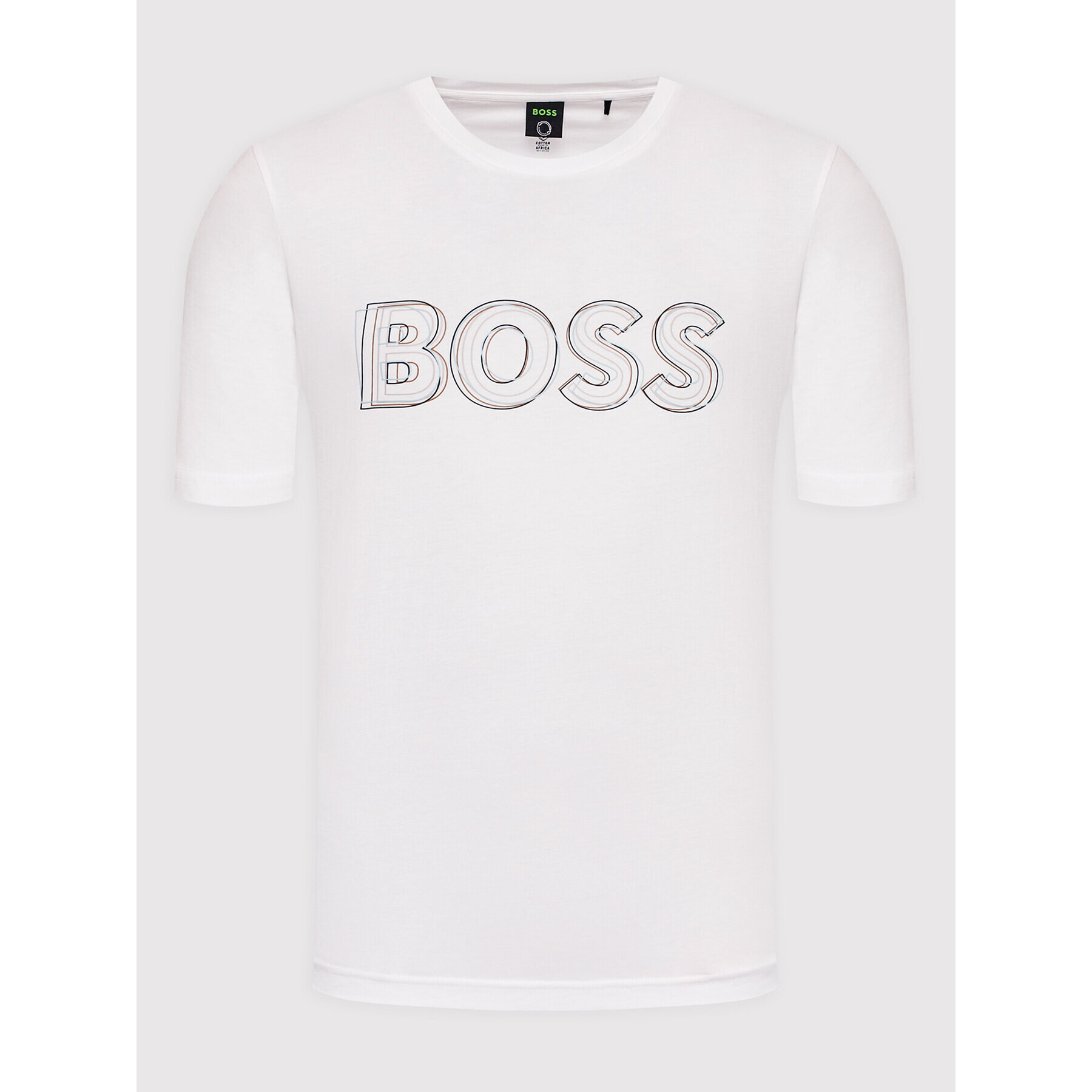 Boss Тишърт 50472399 Бял Regular Fit - Pepit.bg