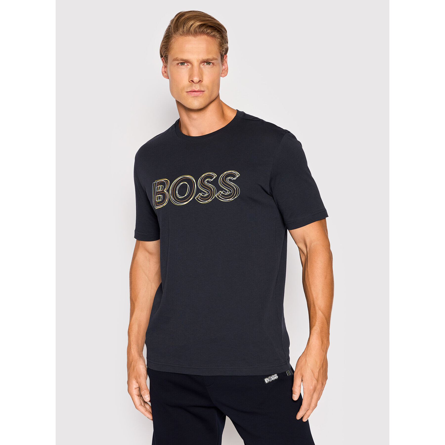 Boss Тишърт 50472399 Тъмносин Regular Fit - Pepit.bg