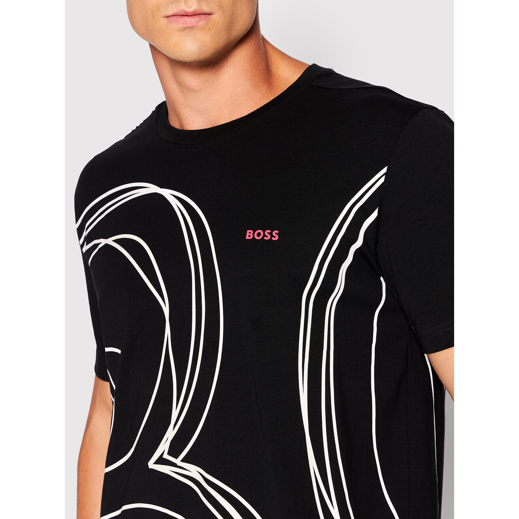 Boss Тишърт 50472553 Черен Regular Fit - Pepit.bg