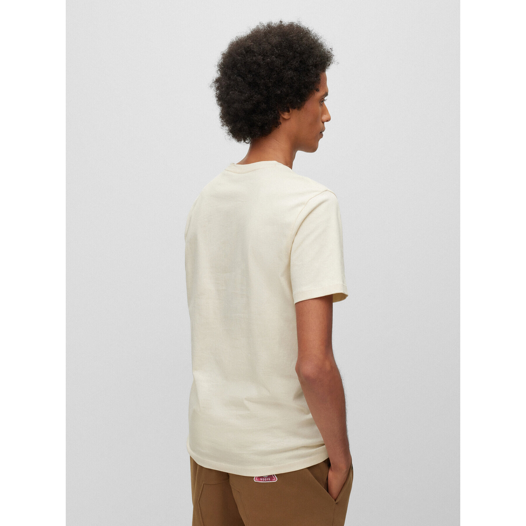 Boss Тишърт Tales 50472584 Бежов Relaxed Fit - Pepit.bg