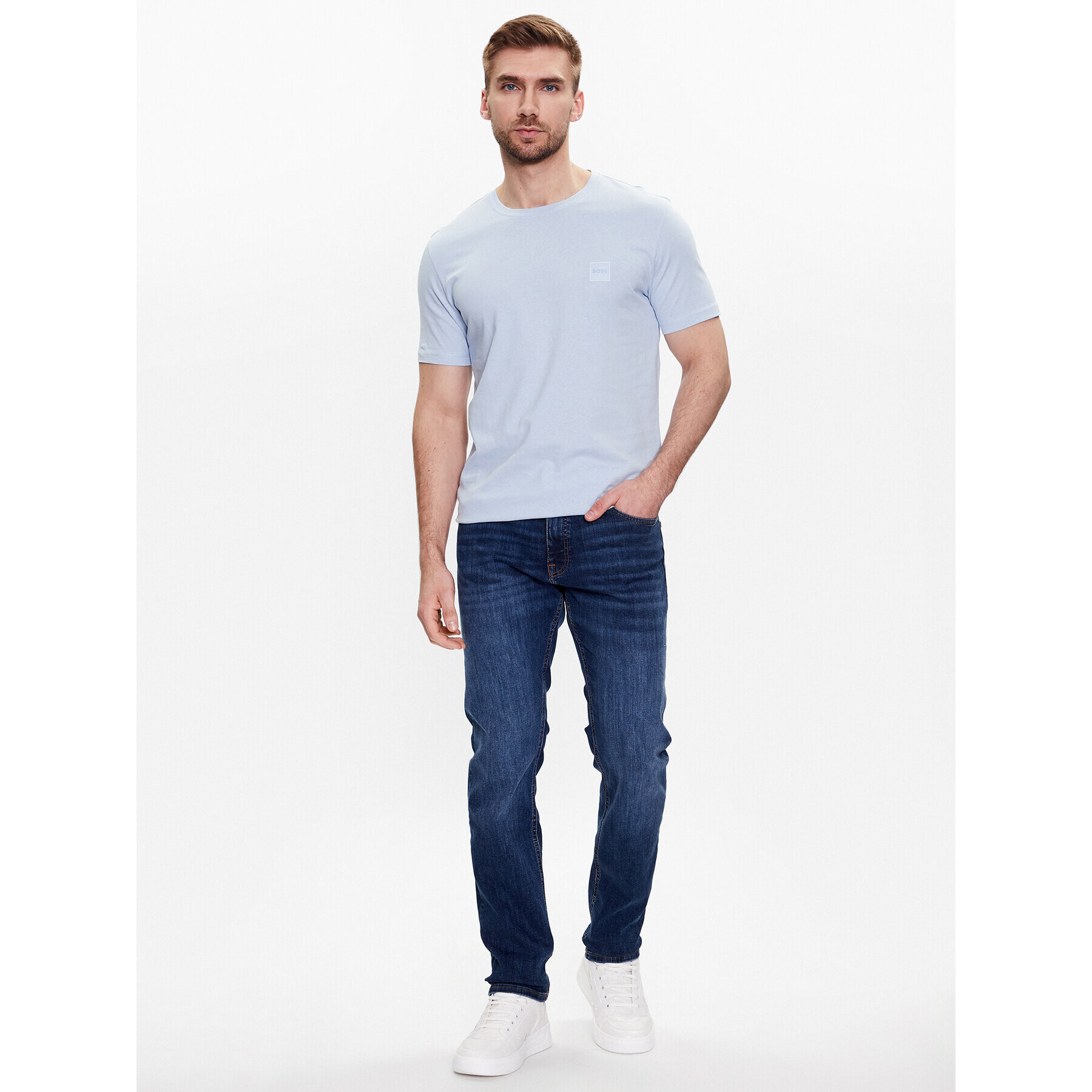 Boss Тишърт 50472584 Син Relaxed Fit - Pepit.bg