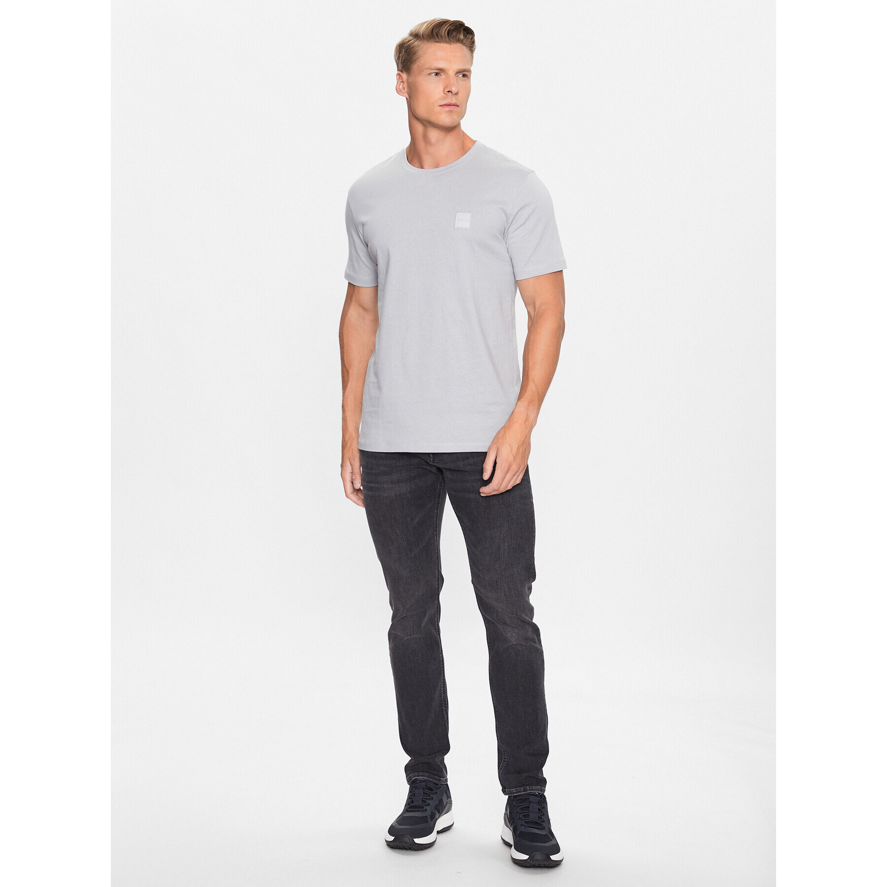 Boss Тишърт 50472584 Сив Relaxed Fit - Pepit.bg