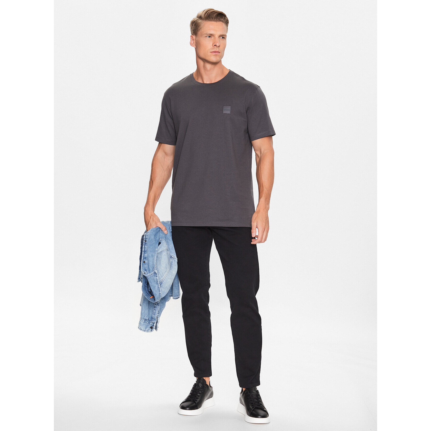 Boss Тишърт 50472584 Сив Relaxed Fit - Pepit.bg