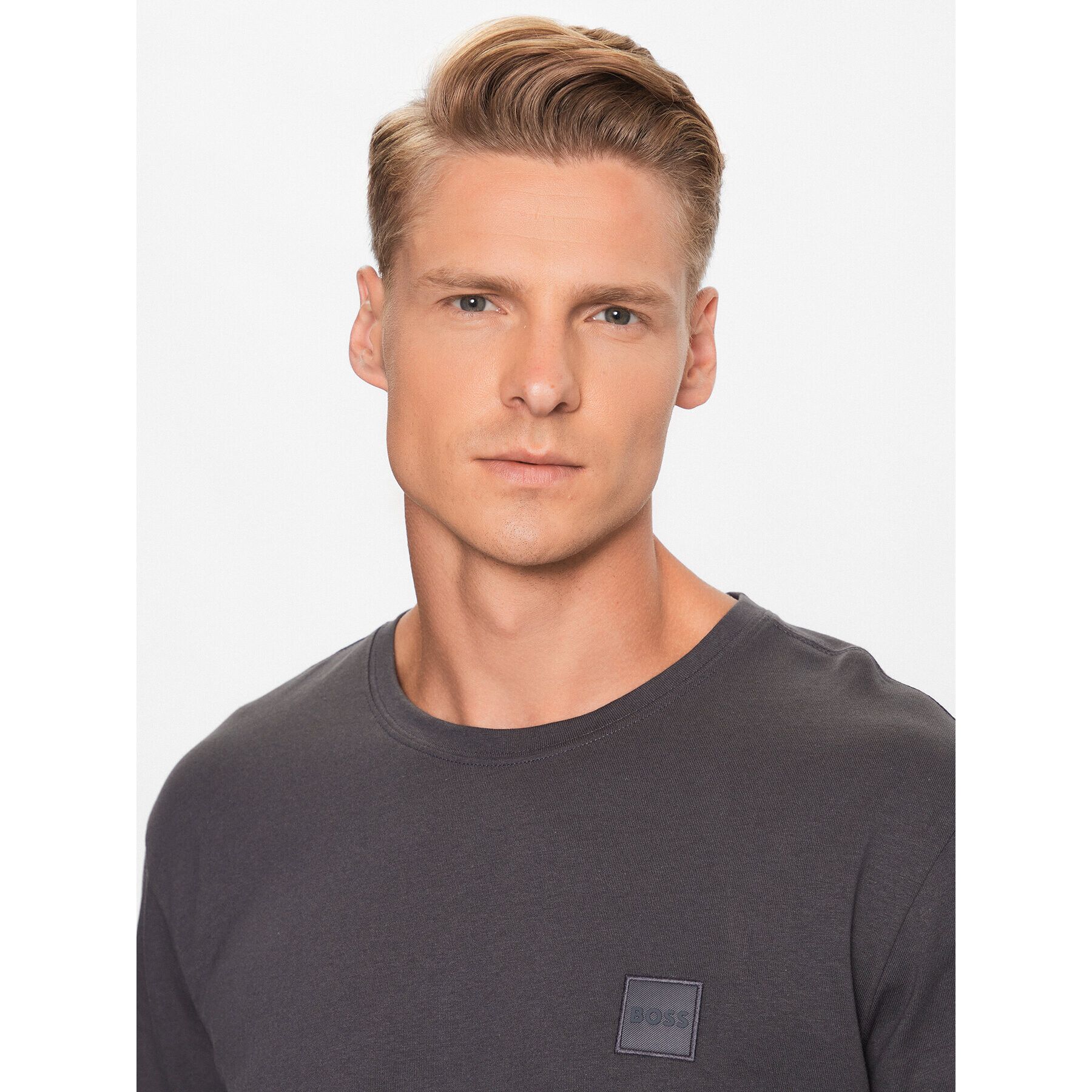Boss Тишърт 50472584 Сив Relaxed Fit - Pepit.bg