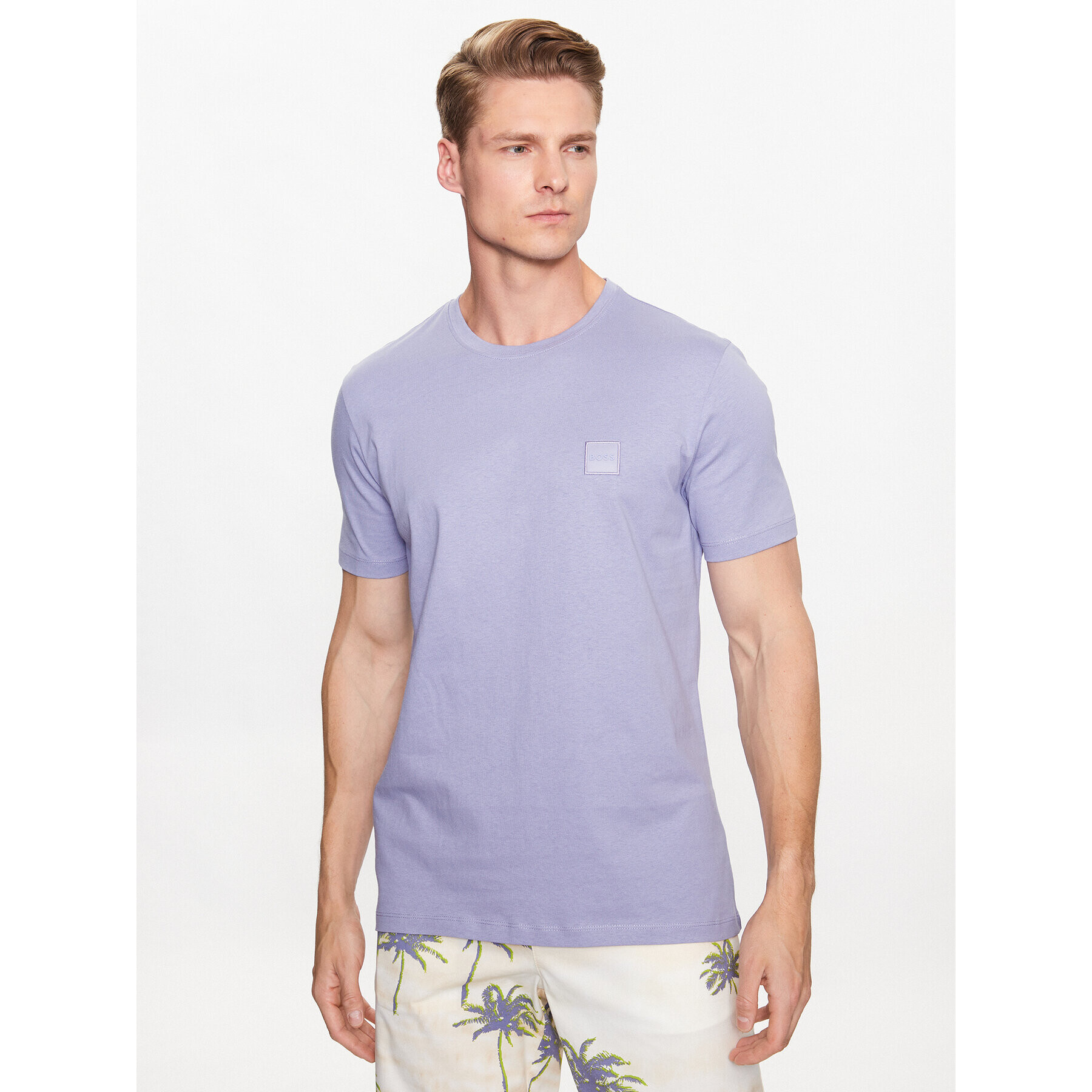 Boss Тишърт Tales 50472584 Виолетов Relaxed Fit - Pepit.bg