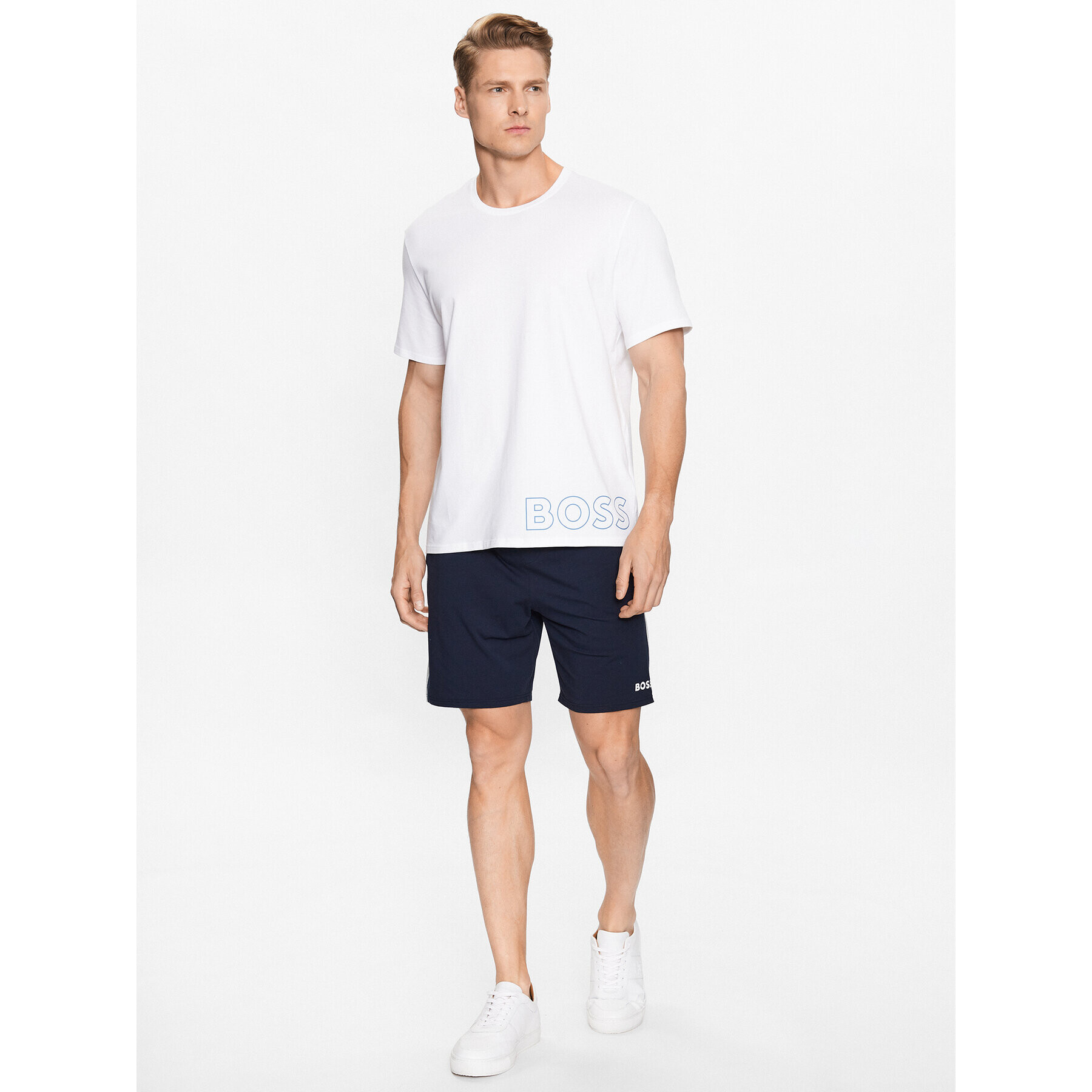 Boss Тишърт Identity 50472750 Бял Relaxed Fit - Pepit.bg