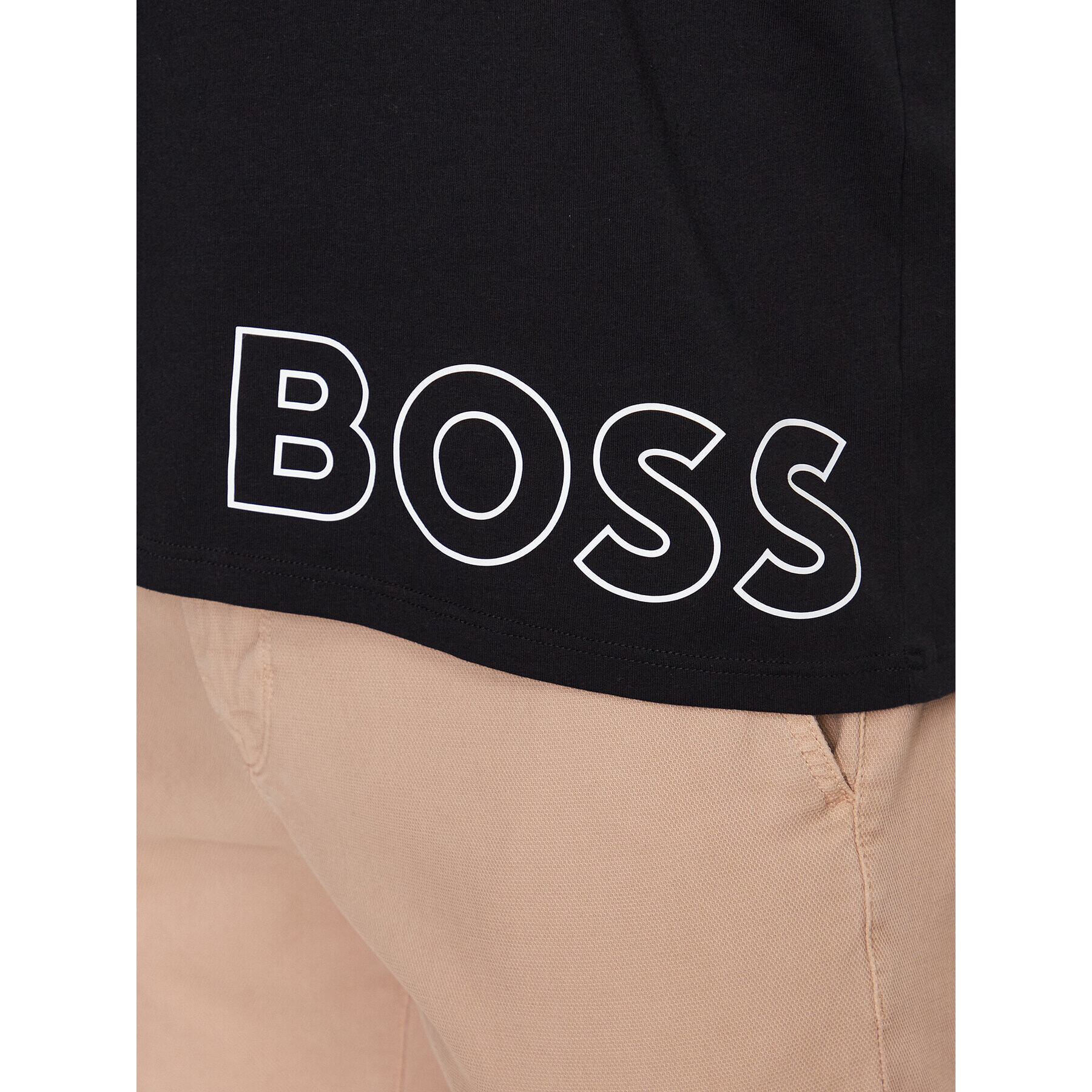 Boss Тишърт 50472750 Черен Regular Fit - Pepit.bg
