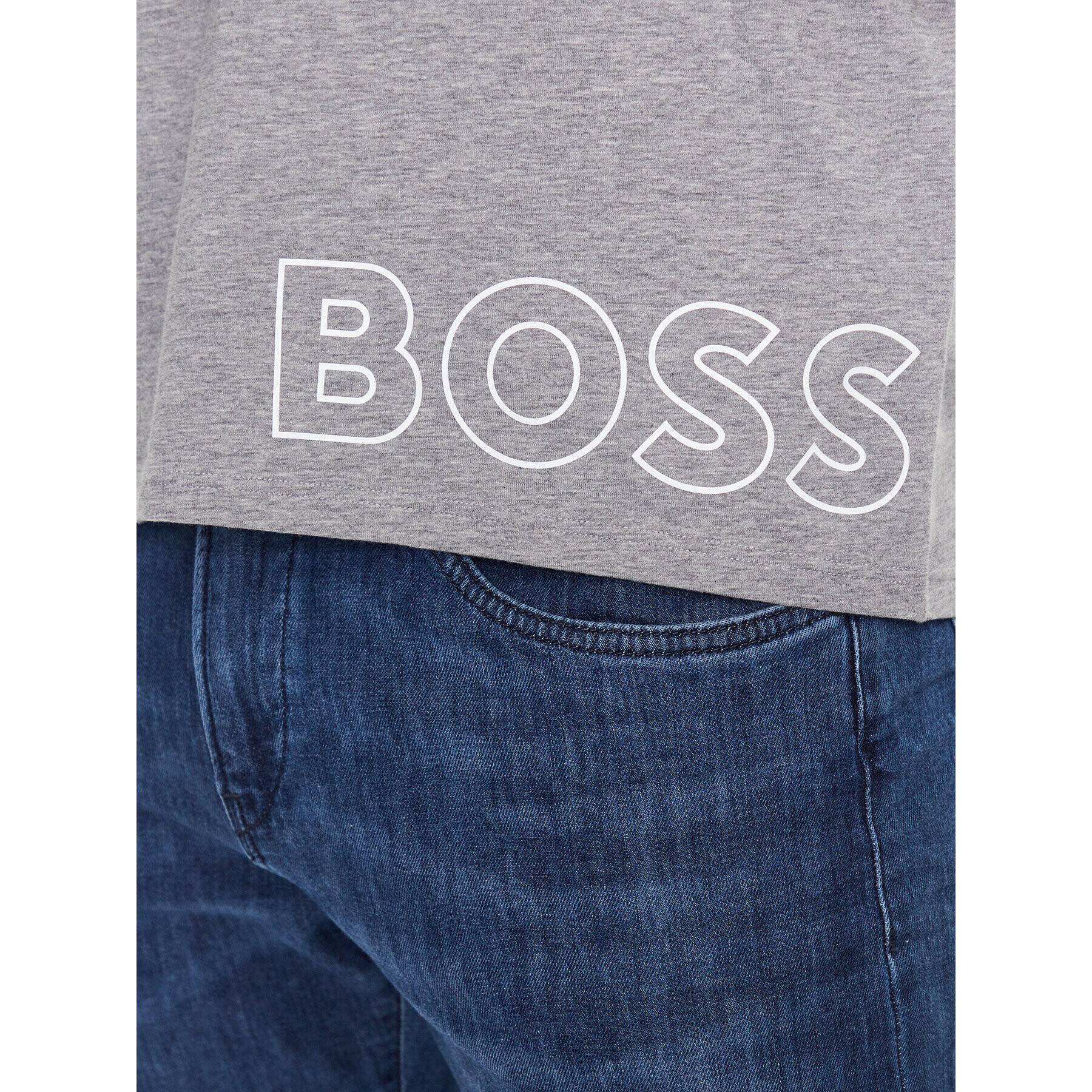 Boss Тишърт 50472750 Сив Regular Fit - Pepit.bg