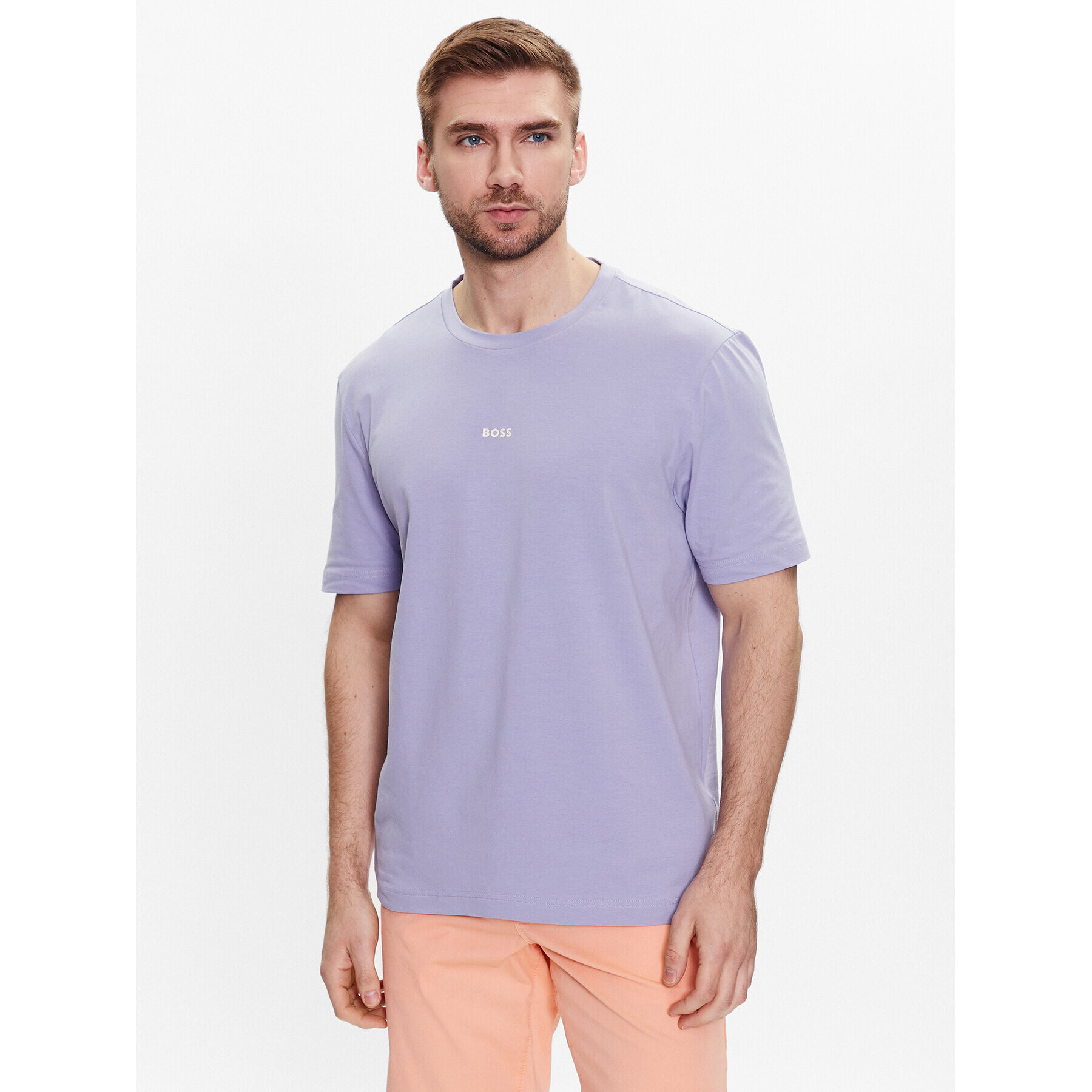 Boss Тишърт 50473278 Виолетов Relaxed Fit - Pepit.bg