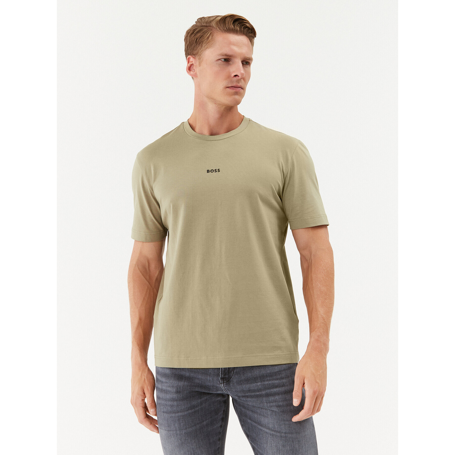 Boss Тишърт 50473278 Зелен Relaxed Fit - Pepit.bg