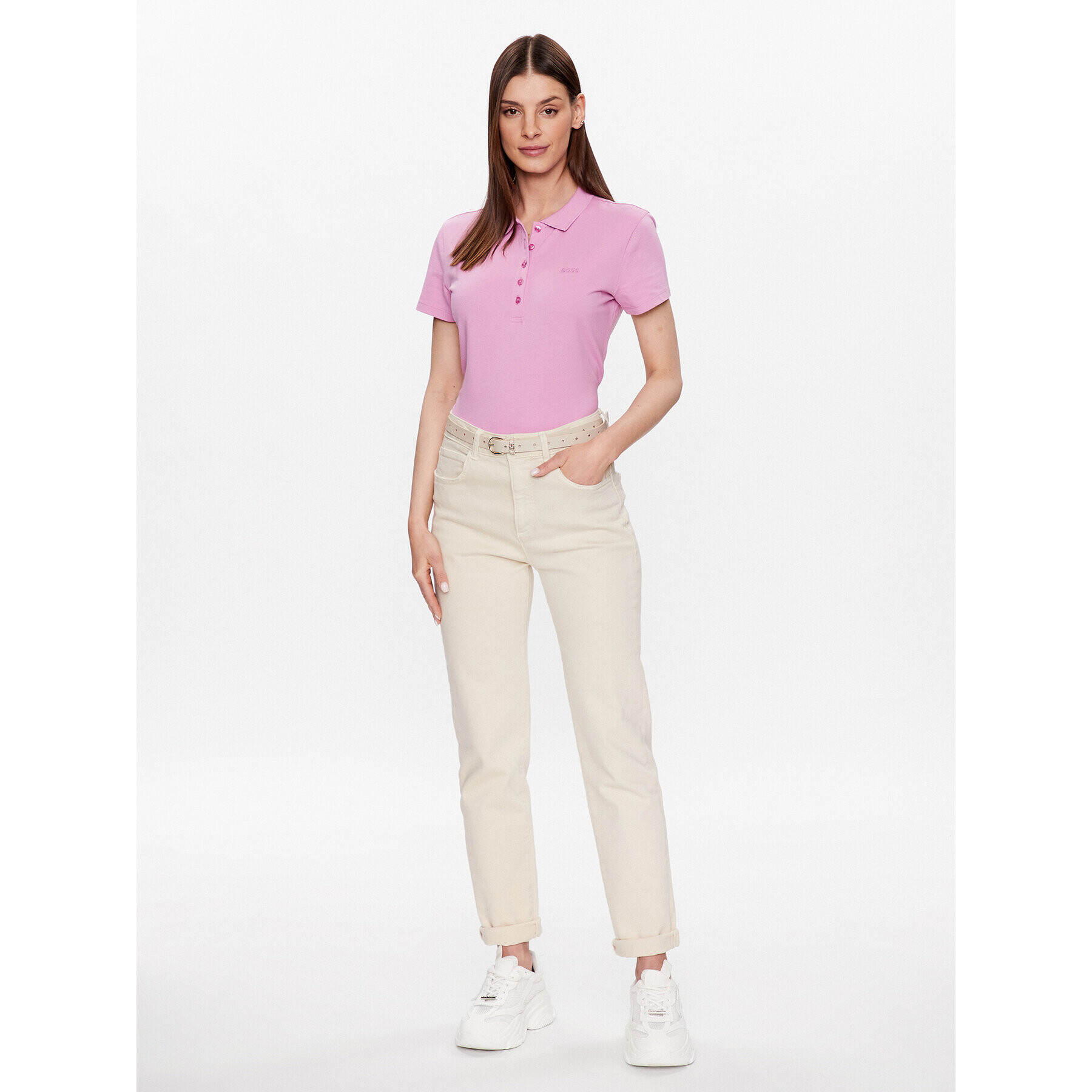 Boss Тишърт 50475176 Розов Regular Fit - Pepit.bg