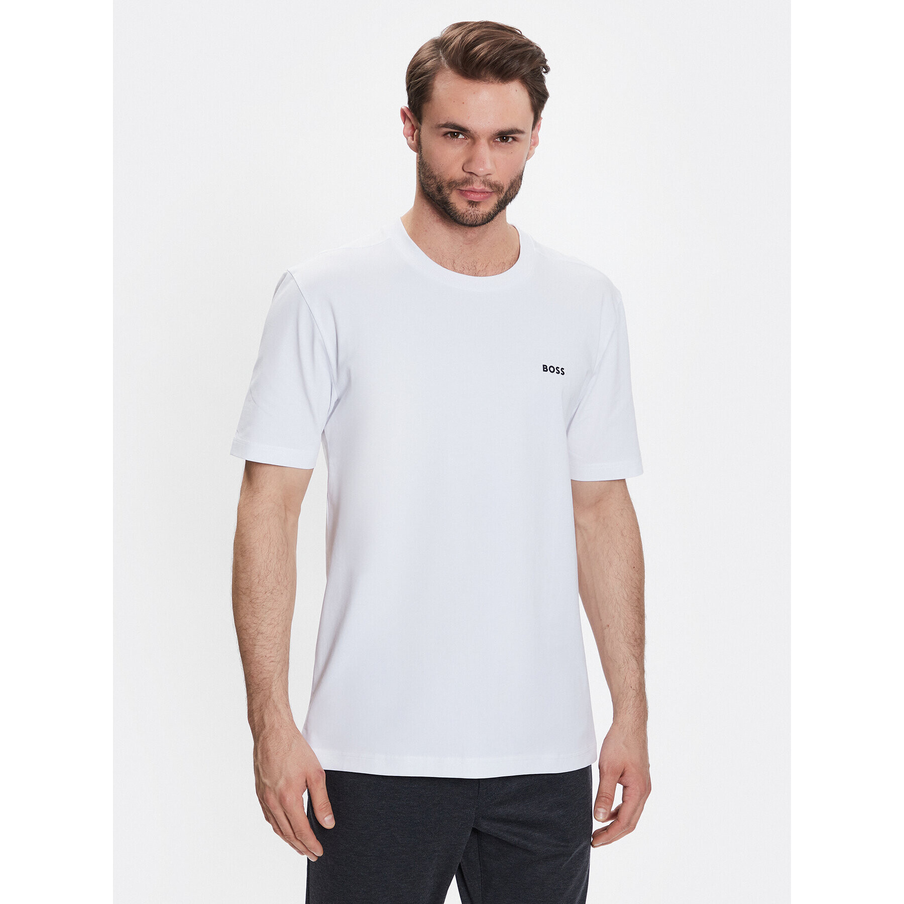 Boss Тишърт 50475828 Бял Regular Fit - Pepit.bg