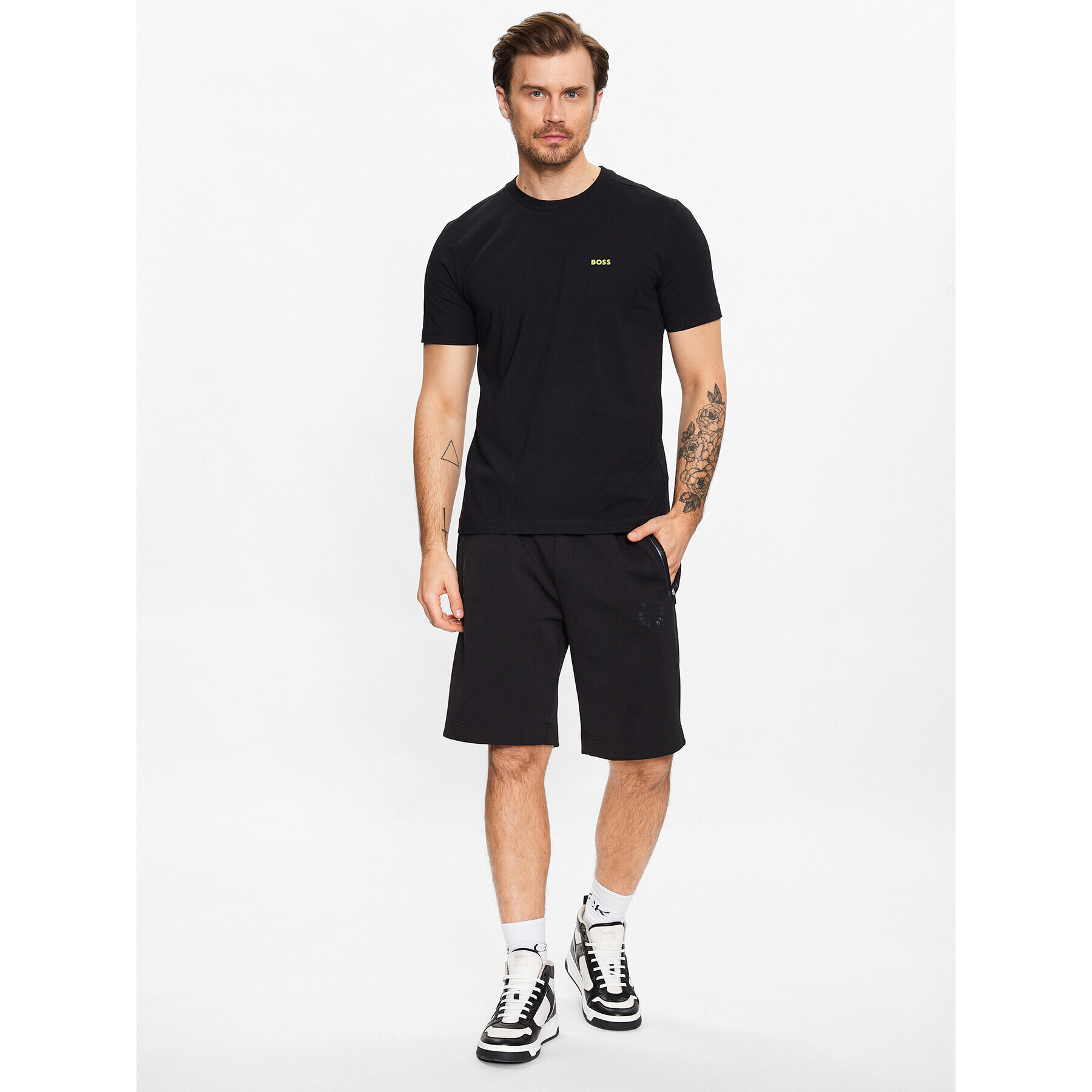 Boss Тишърт 50475828 Черен Regular Fit - Pepit.bg