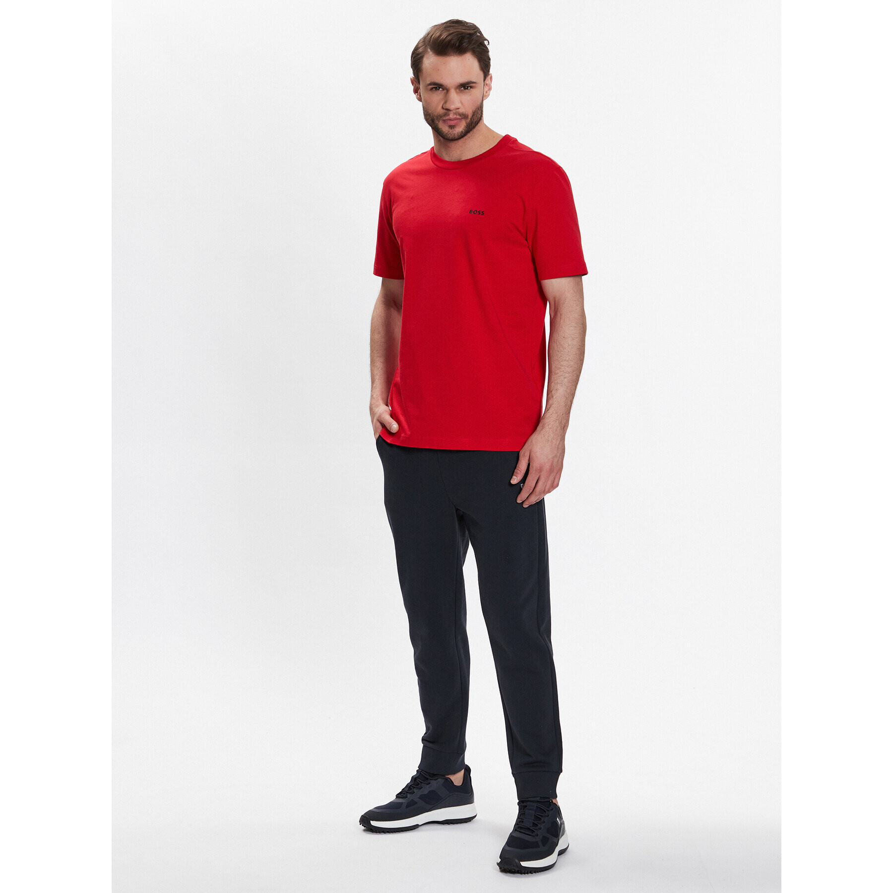 Boss Тишърт 50475828 Червен Regular Fit - Pepit.bg
