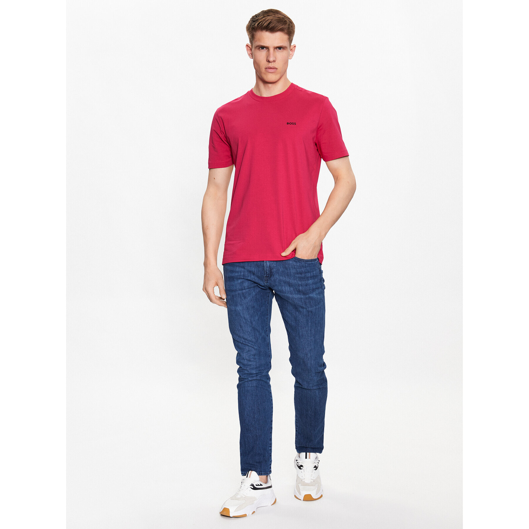 Boss Тишърт 50475828 Розов Regular Fit - Pepit.bg