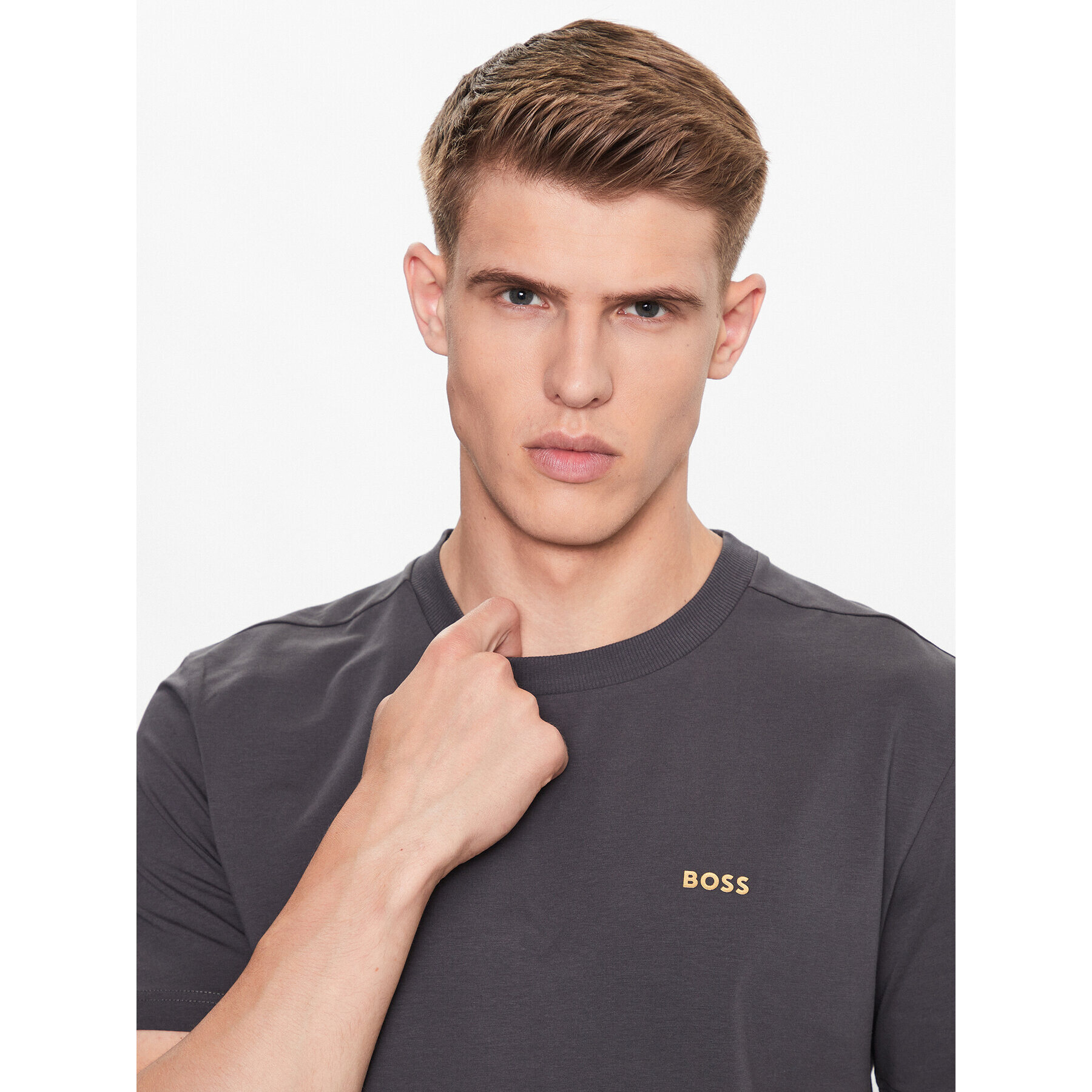 Boss Тишърт 50475828 Сив Regular Fit - Pepit.bg