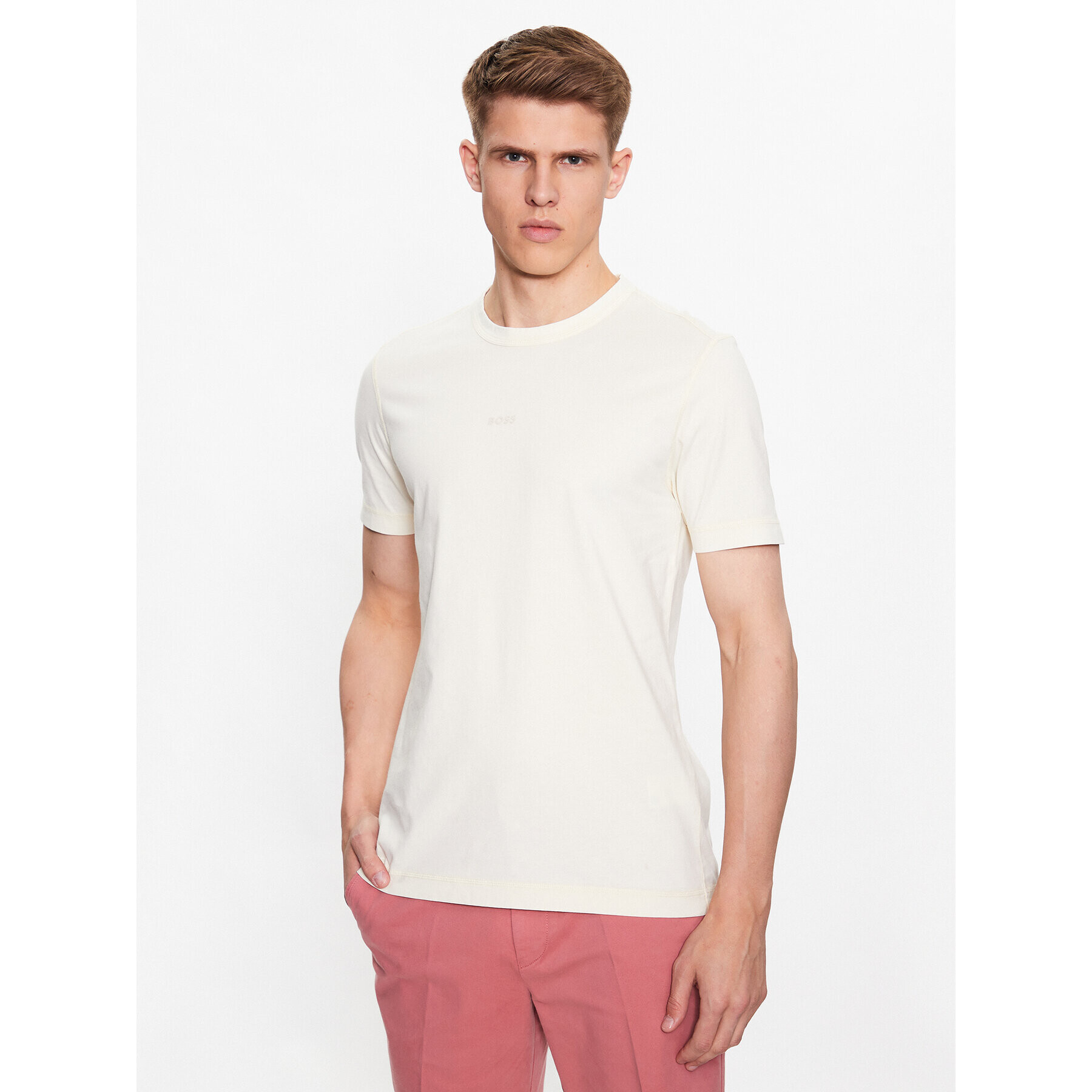 Boss Тишърт Tokks 50477433 Екрю Regular Fit - Pepit.bg
