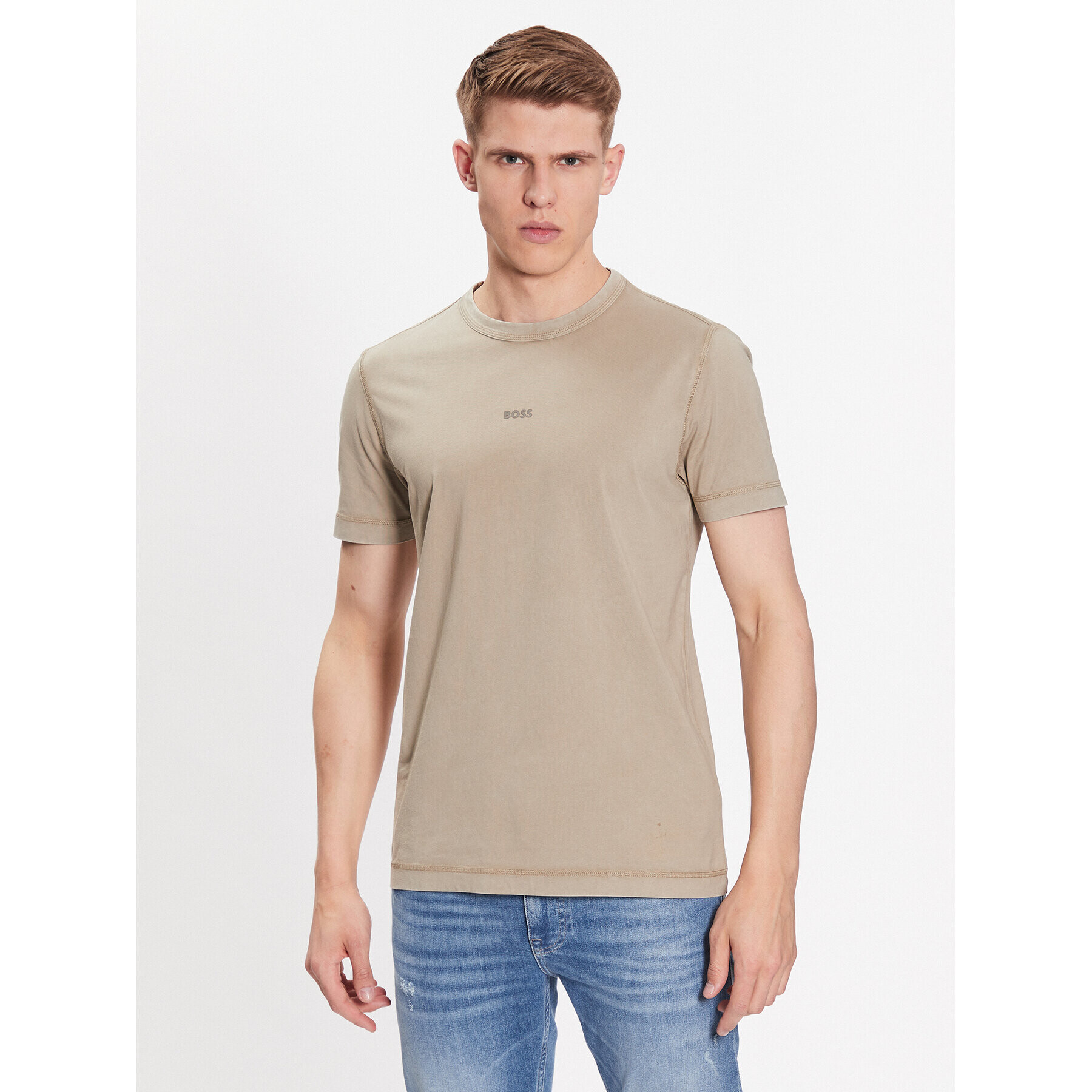 Boss Тишърт Tooks 50477433 Бежов Regular Fit - Pepit.bg