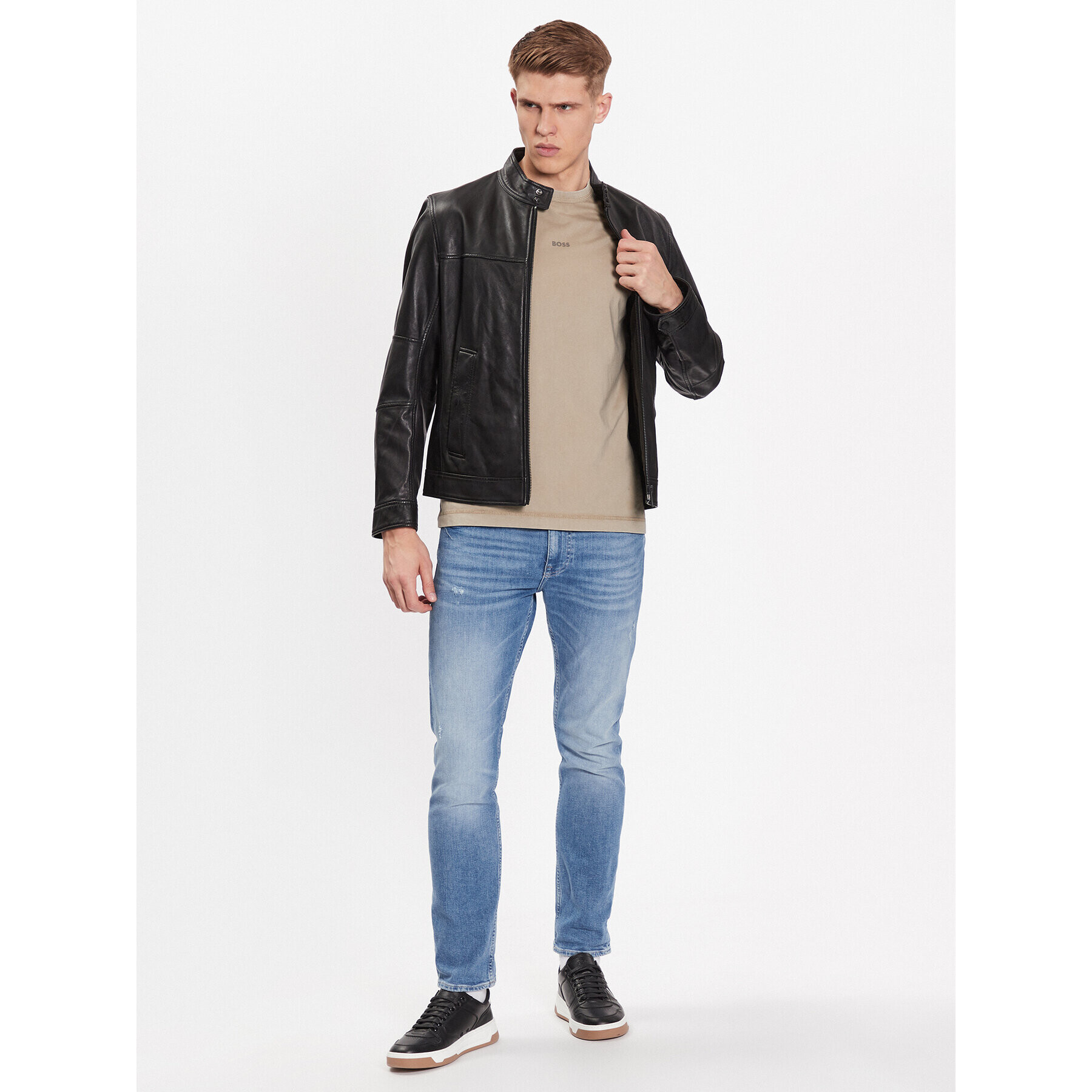 Boss Тишърт Tooks 50477433 Бежов Regular Fit - Pepit.bg