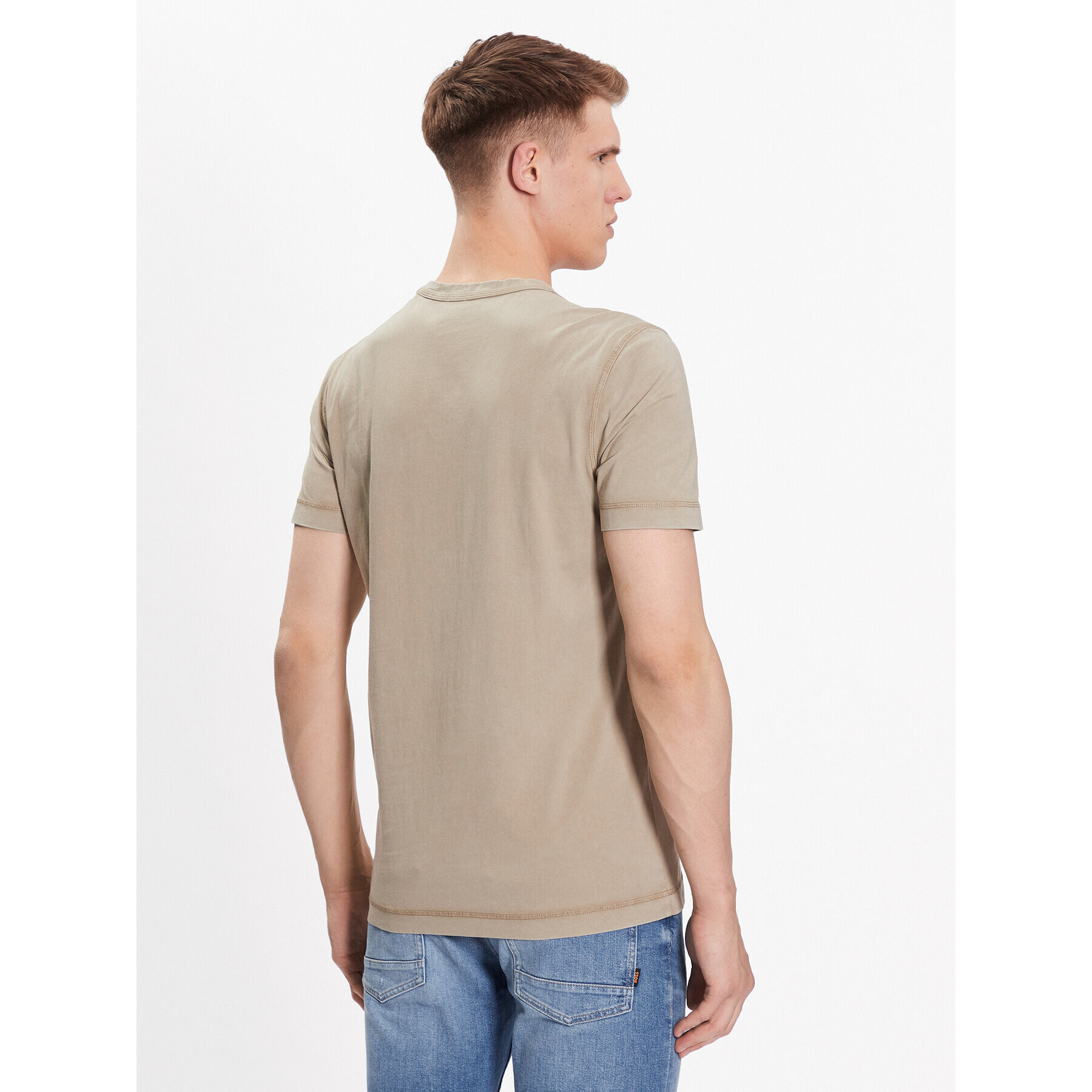 Boss Тишърт Tooks 50477433 Бежов Regular Fit - Pepit.bg