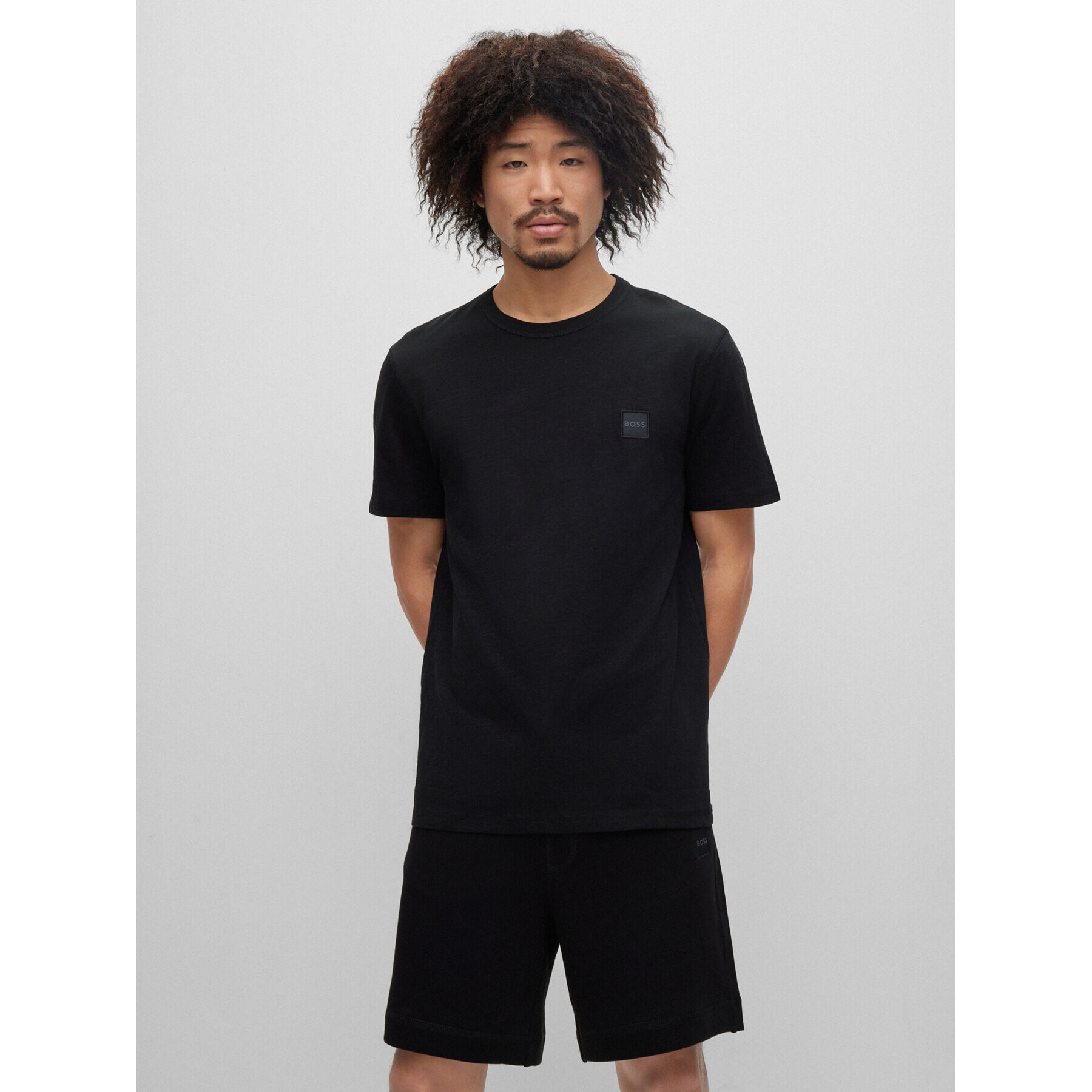 Boss Тишърт 50478771 Черен Regular Fit - Pepit.bg
