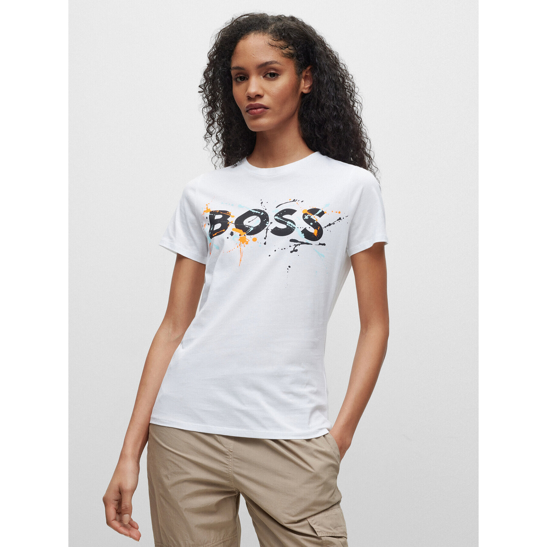 Boss Тишърт 50479981 Бежов Regular Fit - Pepit.bg