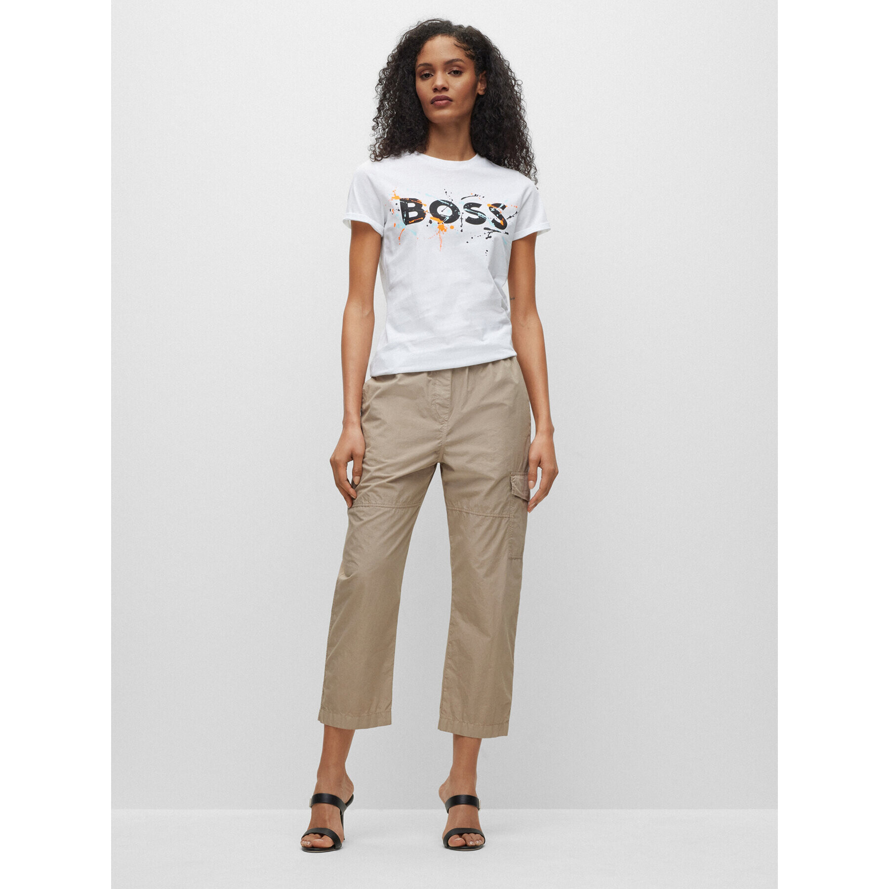 Boss Тишърт 50479981 Бежов Regular Fit - Pepit.bg