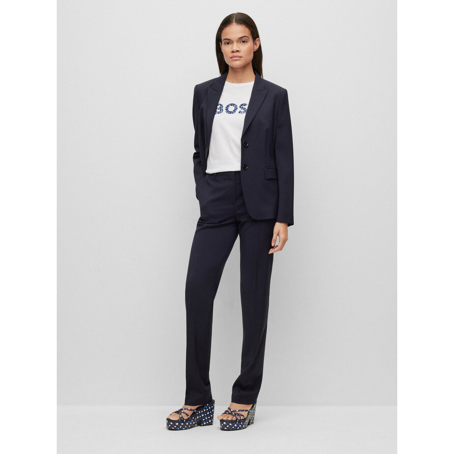 Boss Тишърт 50479981 Бял Regular Fit - Pepit.bg