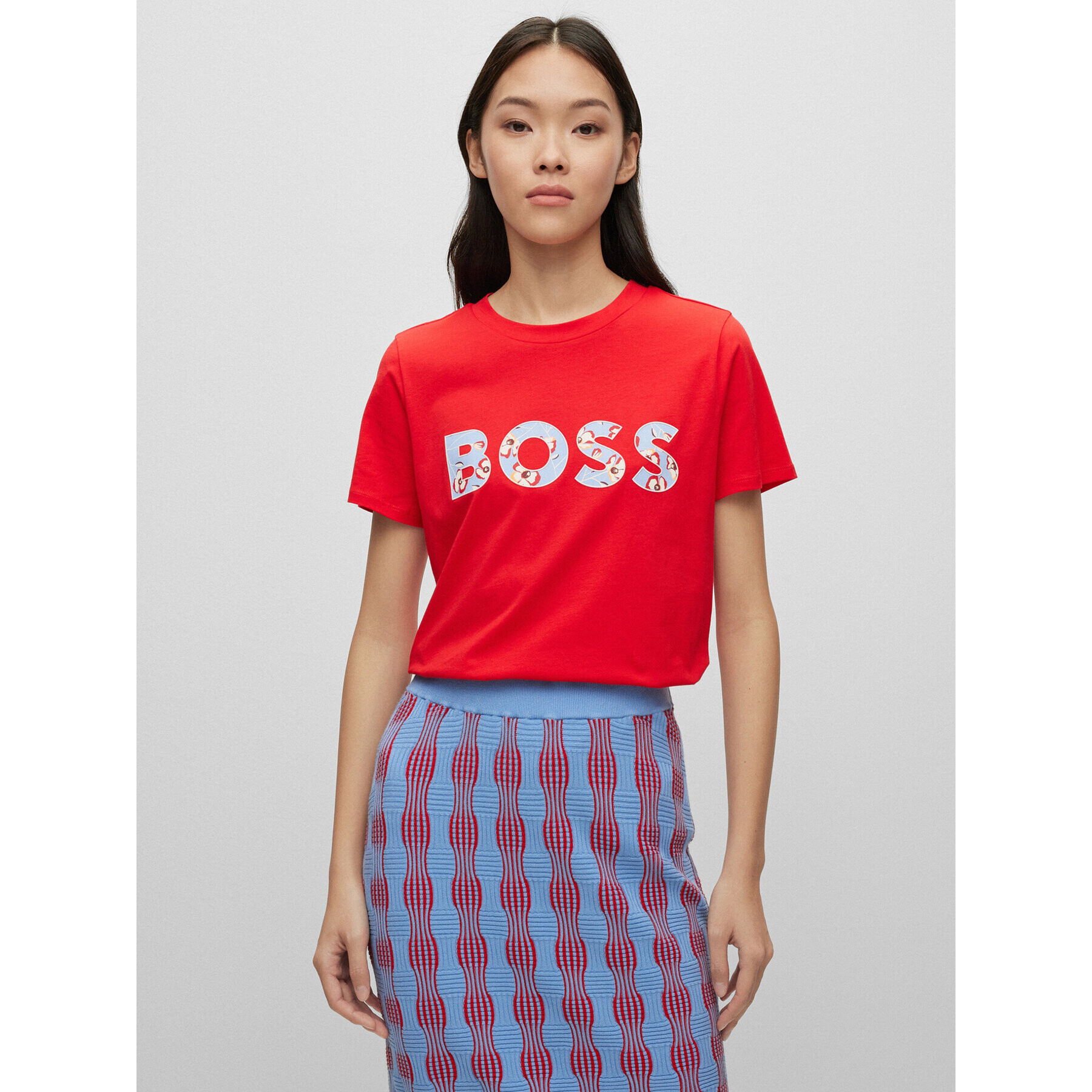 Boss Тишърт 50479981 Червен Regular Fit - Pepit.bg