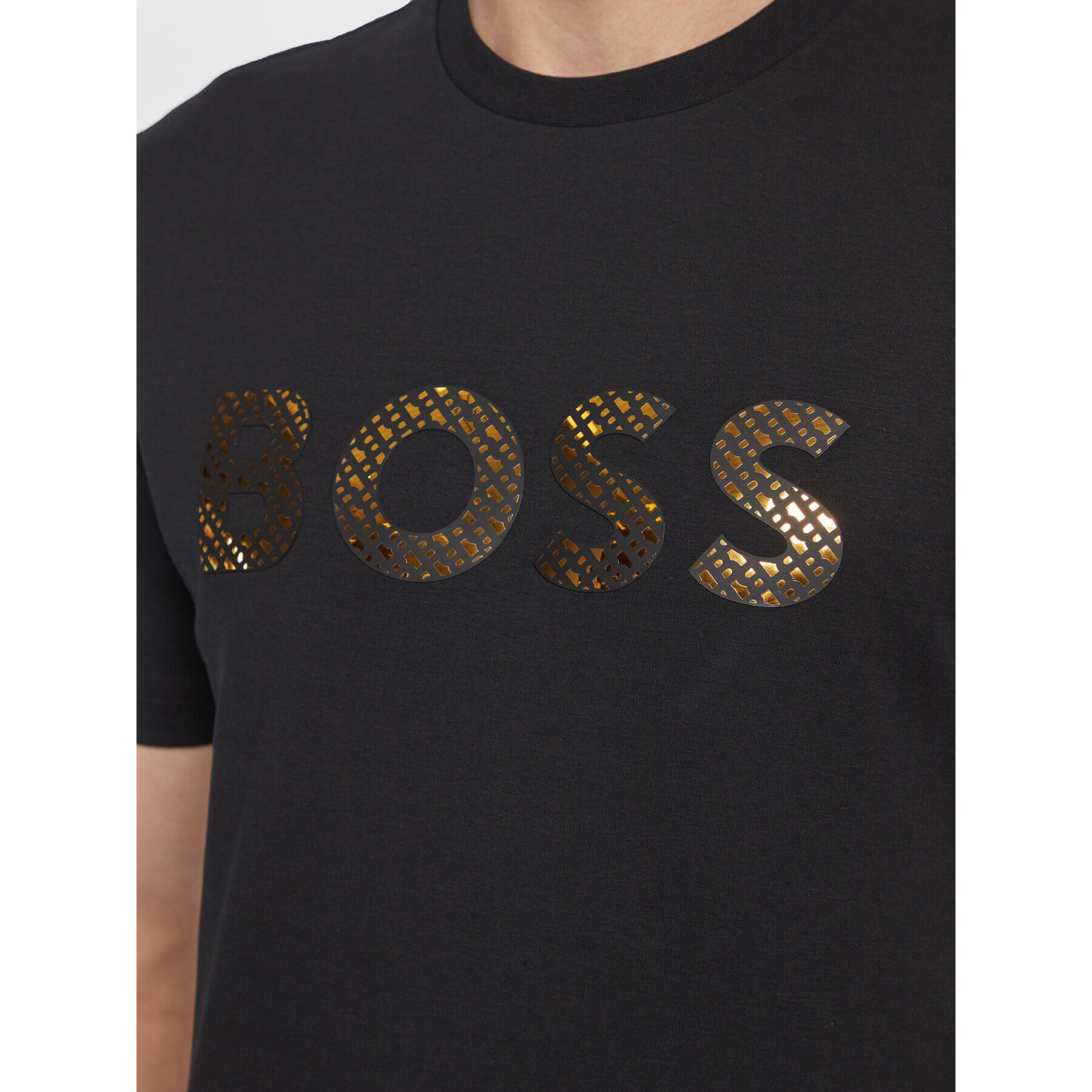 Boss Тишърт 50481590 Черен Regular Fit - Pepit.bg