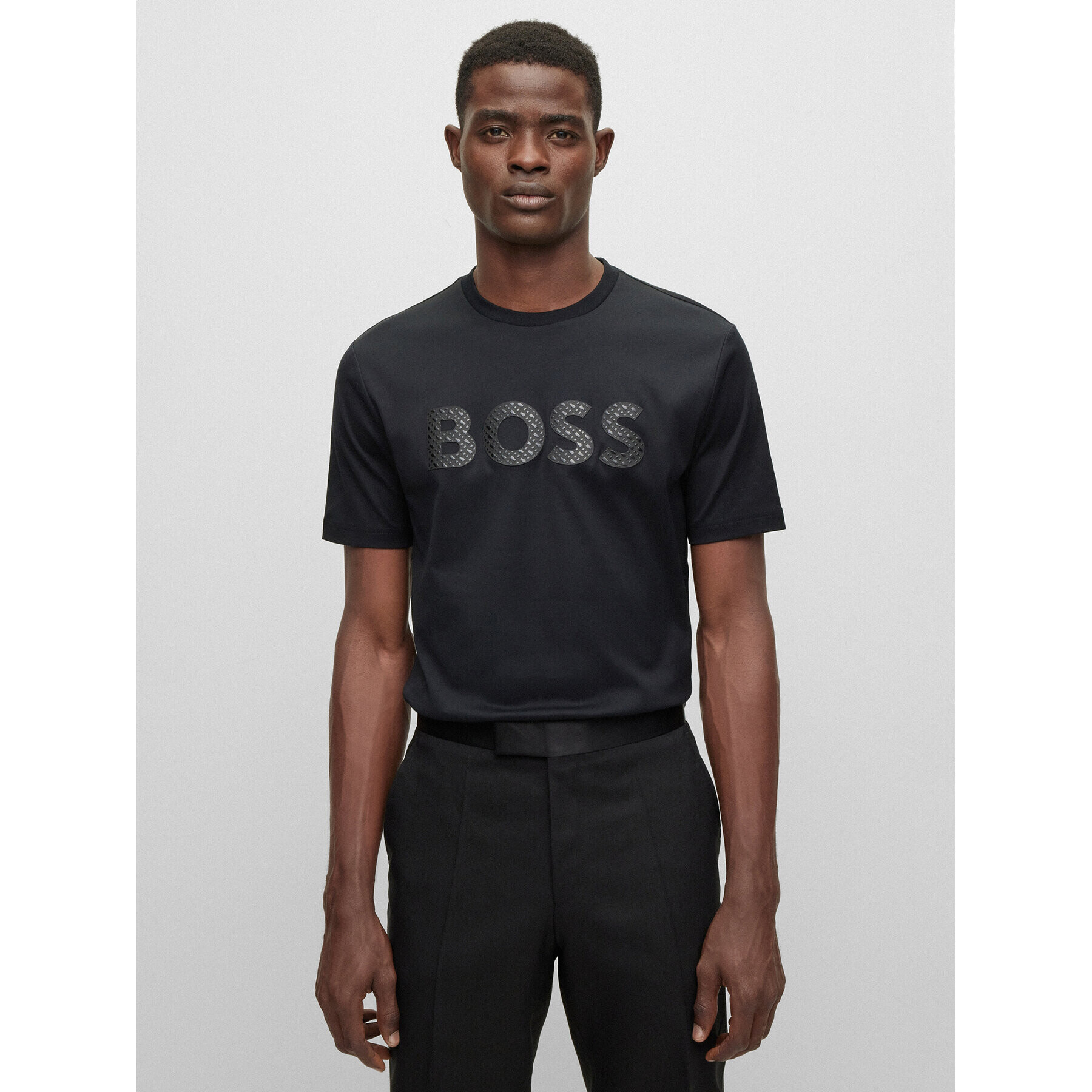 Boss Тишърт 50481590 Черен Regular Fit - Pepit.bg