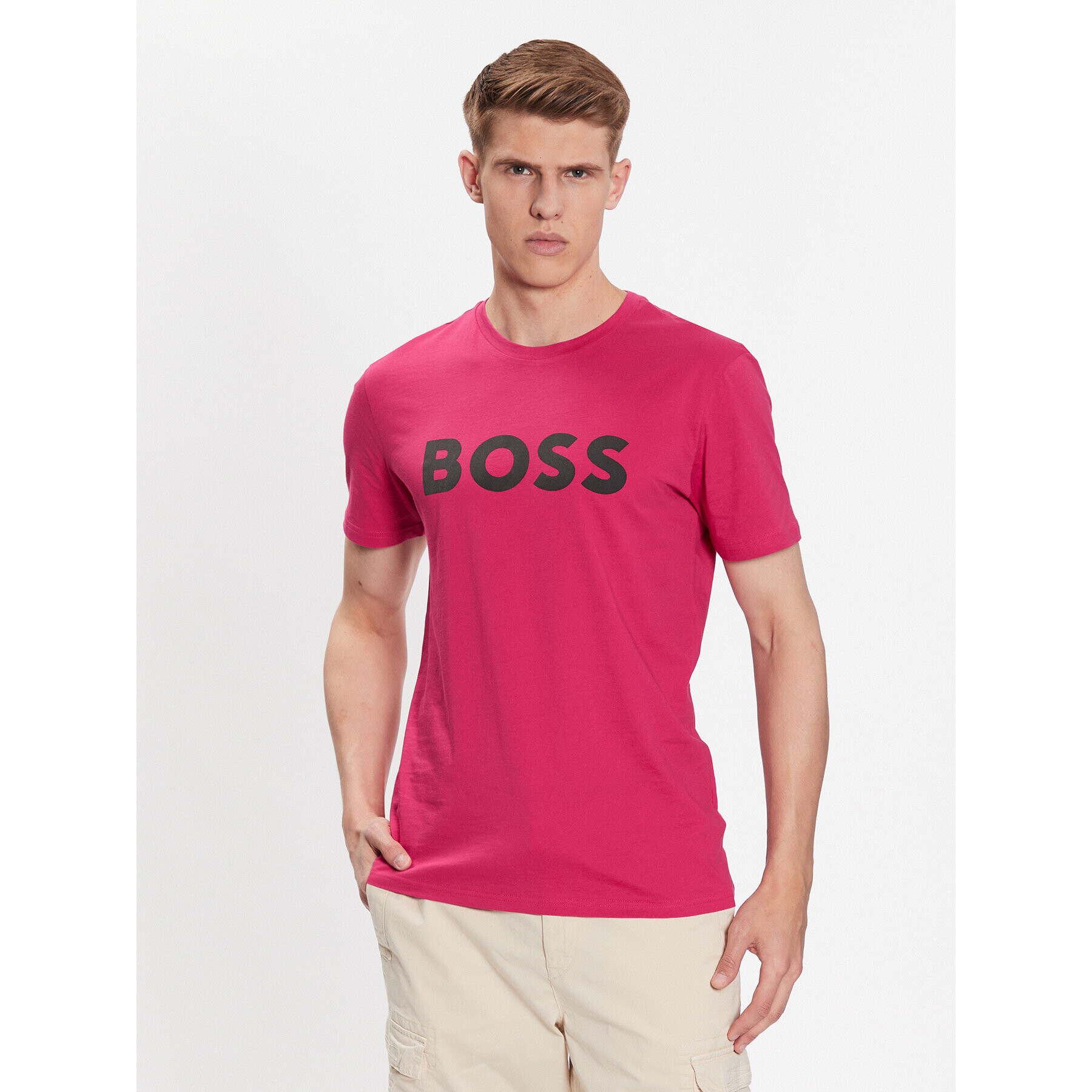 Boss Тишърт 50481923 Розов Regular Fit - Pepit.bg