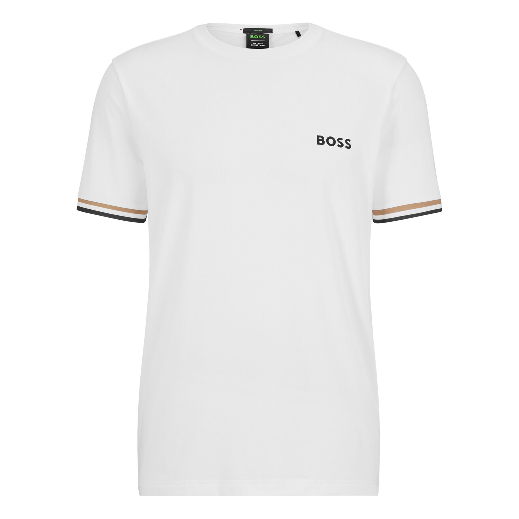 Boss Тишърт 50482392 Бял Slim Fit - Pepit.bg