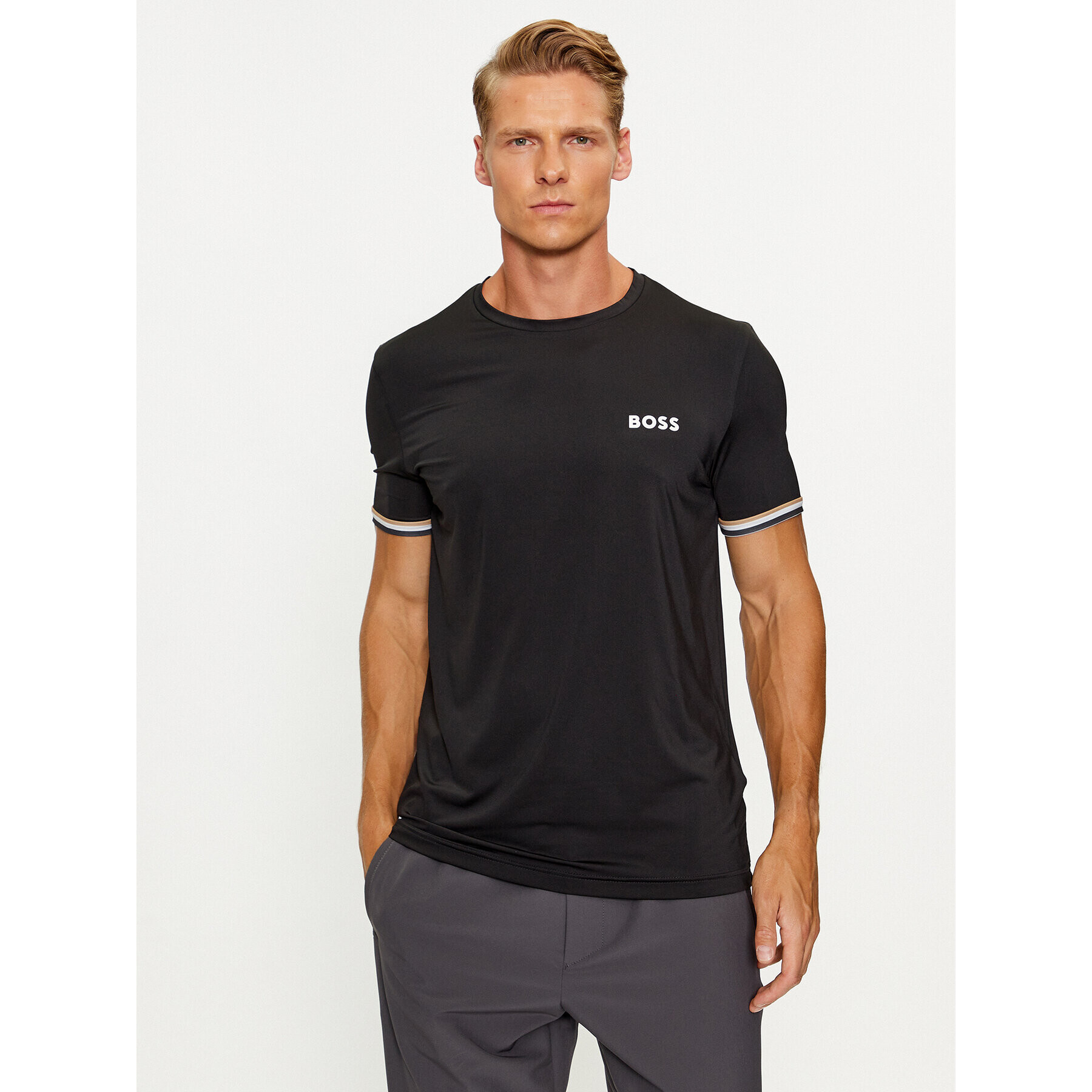 Boss Тишърт 50482392 Черен Slim Fit - Pepit.bg