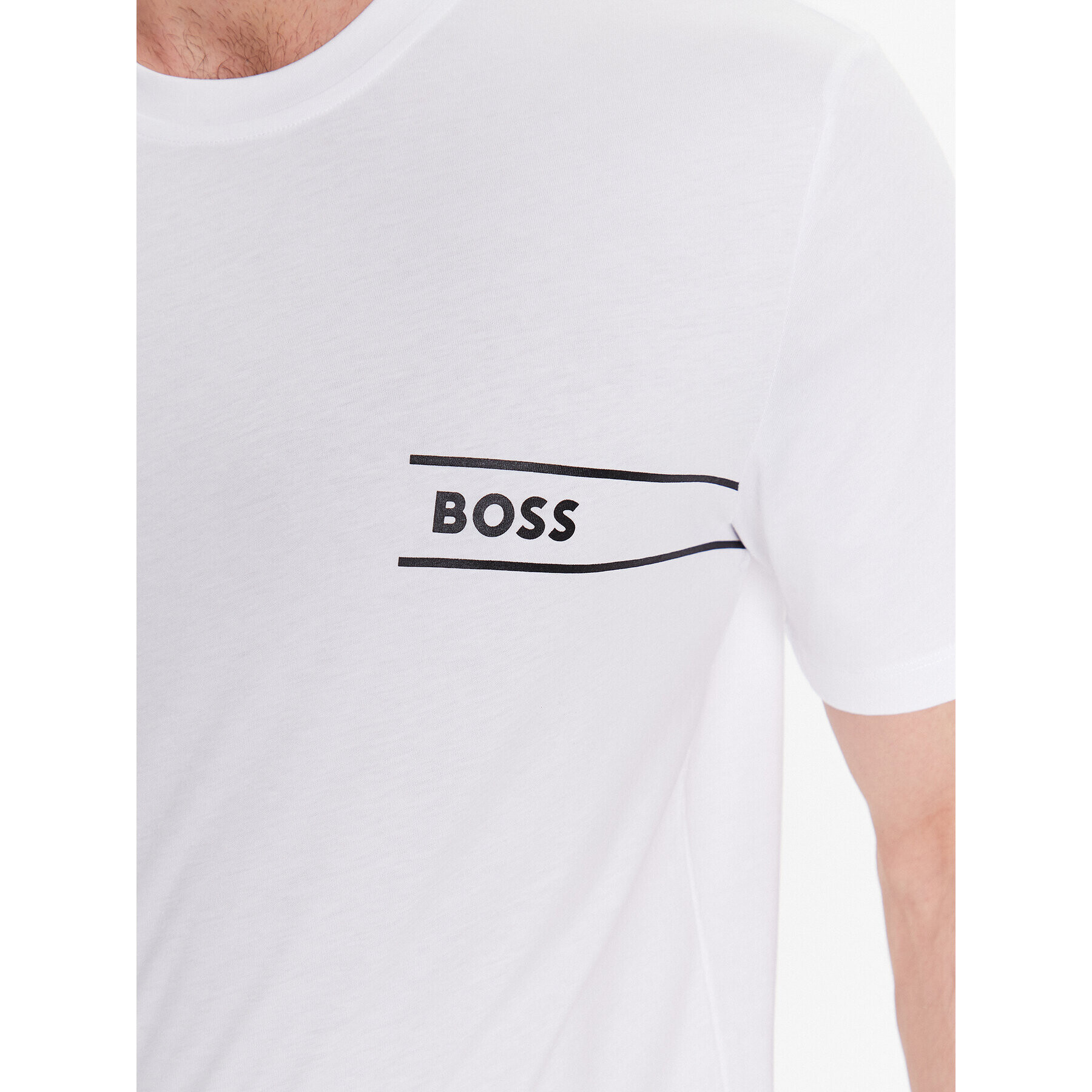 Boss Тишърт 50483644 Бял Regular Fit - Pepit.bg