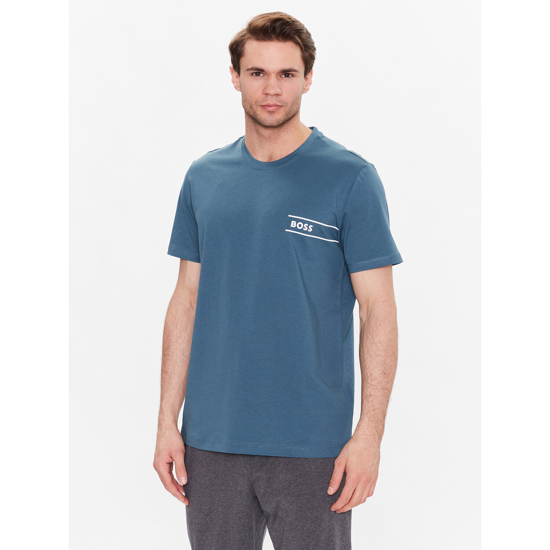 Boss Тишърт 50483644 Син Regular Fit - Pepit.bg